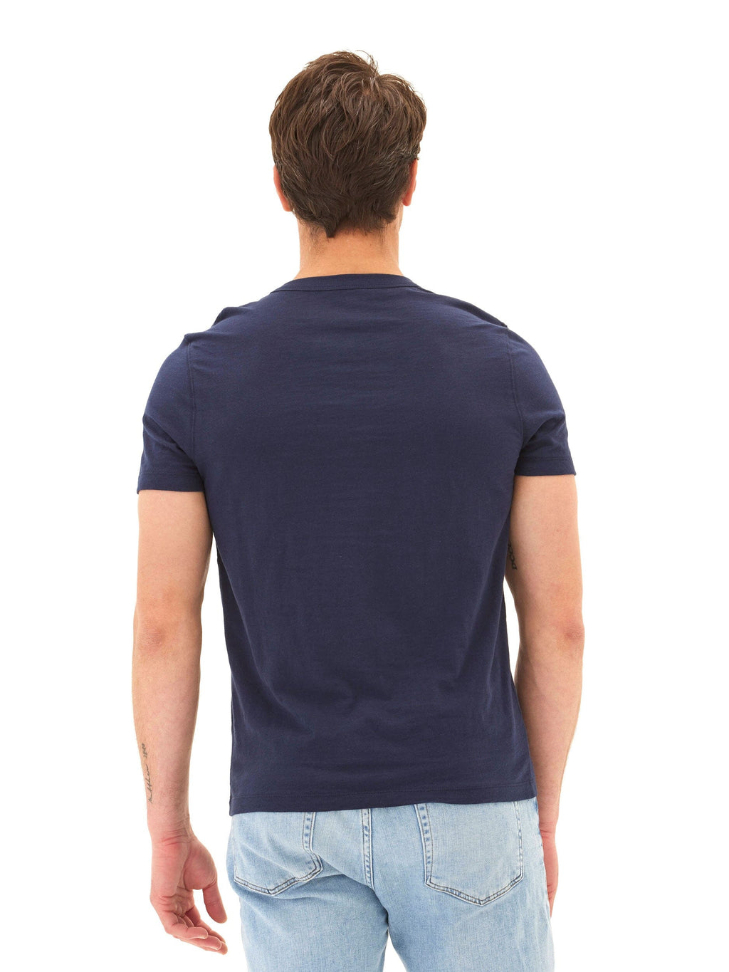 Ryker Men's Slub Jersey Pocket Tee in Navy Blue