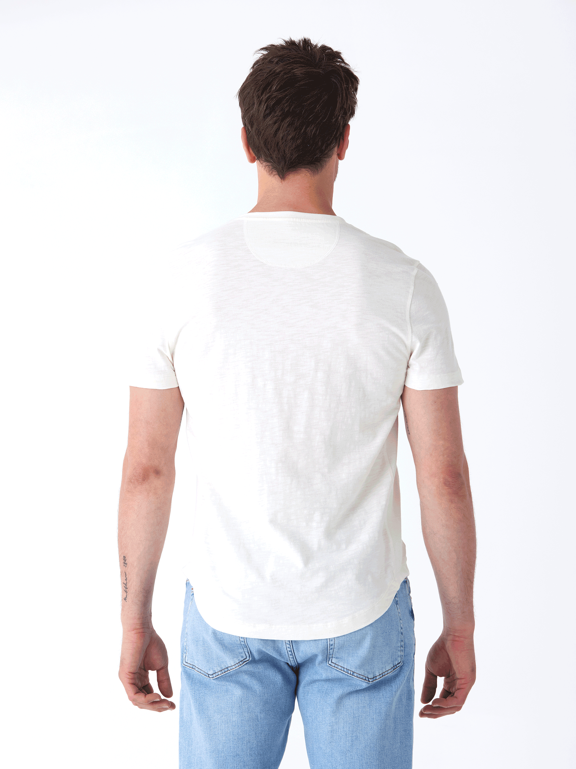 Heath Slub Jersey Short Sleeve Henley in Organic Cotton