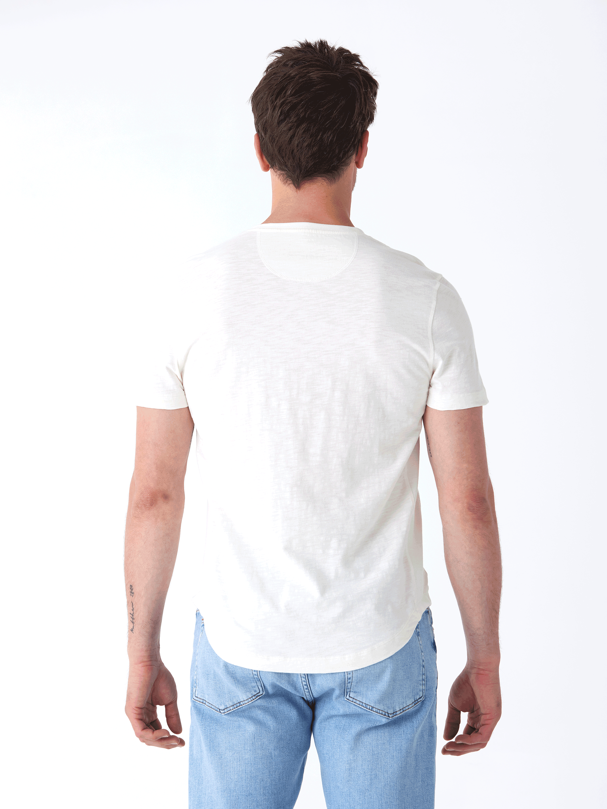 Heath Slub Jersey Short Sleeve Henley in Organic Cotton
