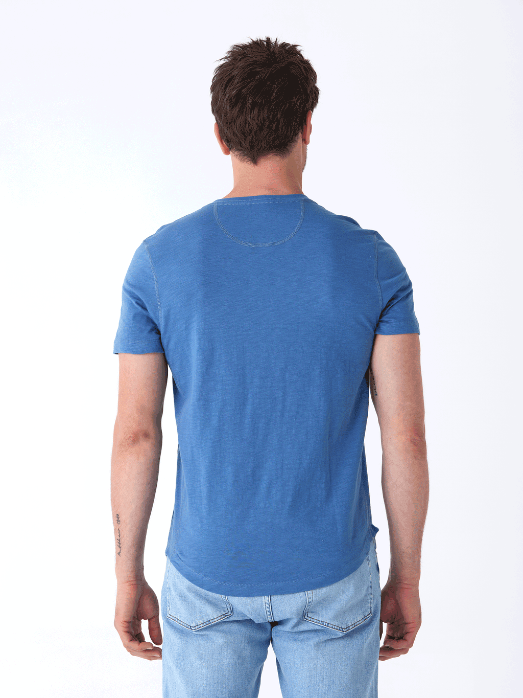 Heath Slub Jersey Short Sleeve Henley in Organic Cotton