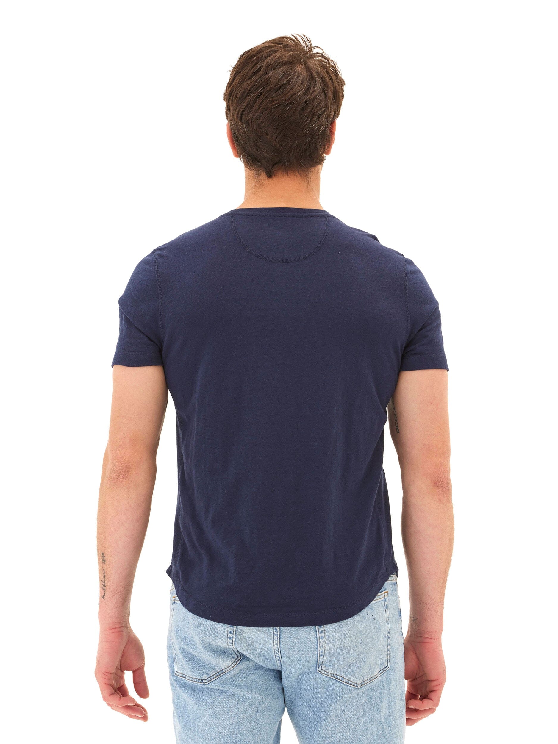 Heath Slub Jersey Short Sleeve Henley in Organic Cotton