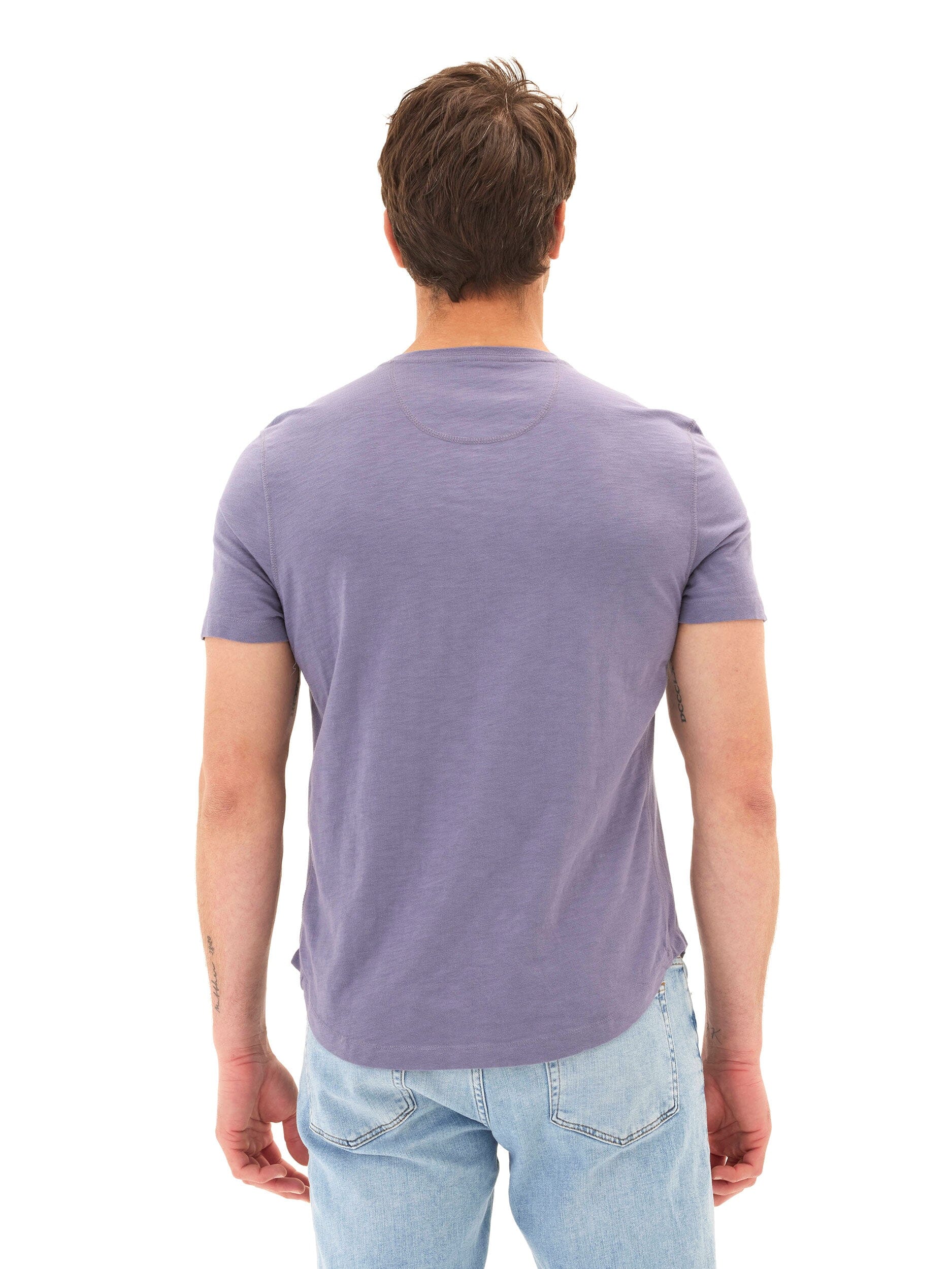 Heath Slub Jersey Short Sleeve Henley in Organic Cotton