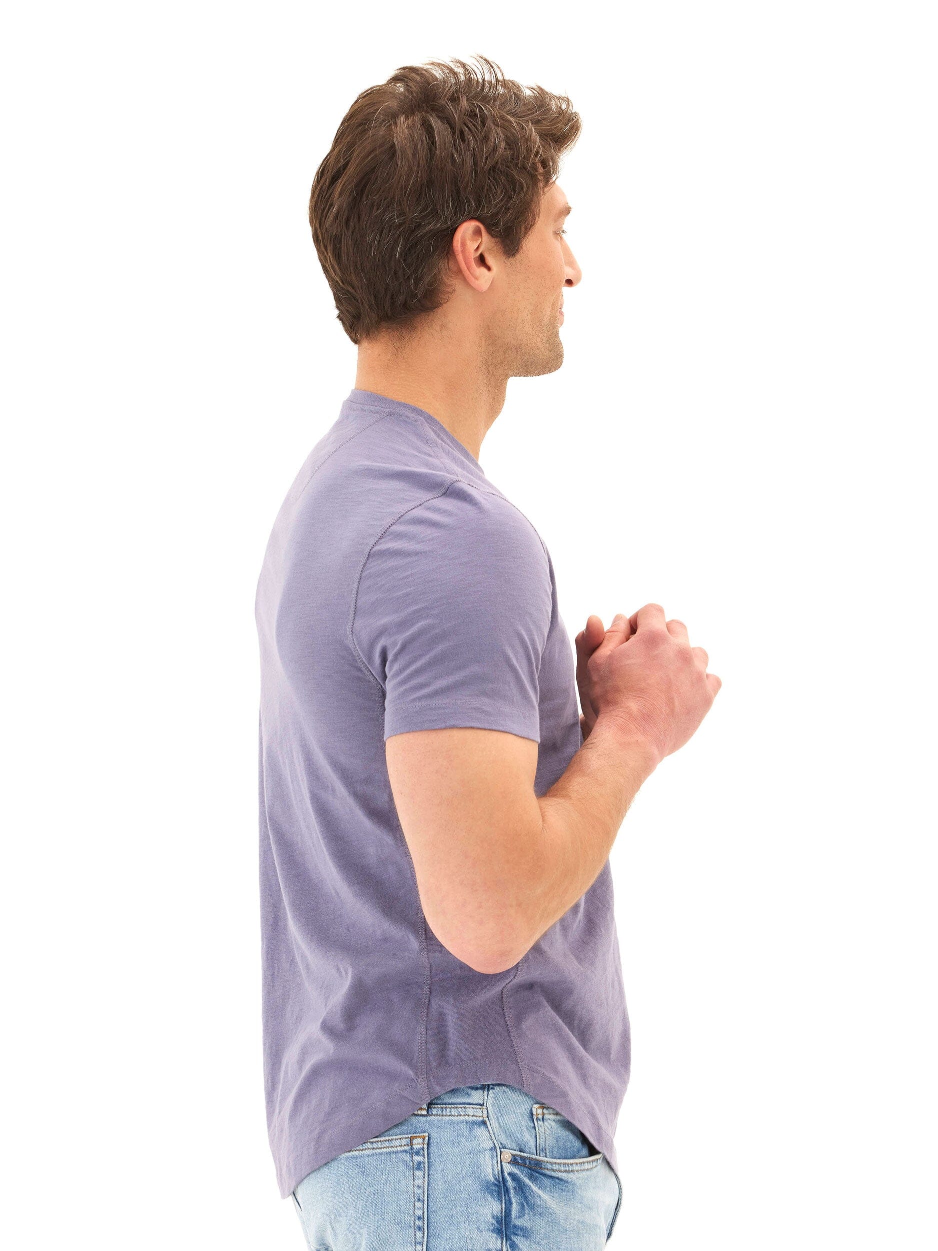 Heath Slub Jersey Short Sleeve Henley in Organic Cotton