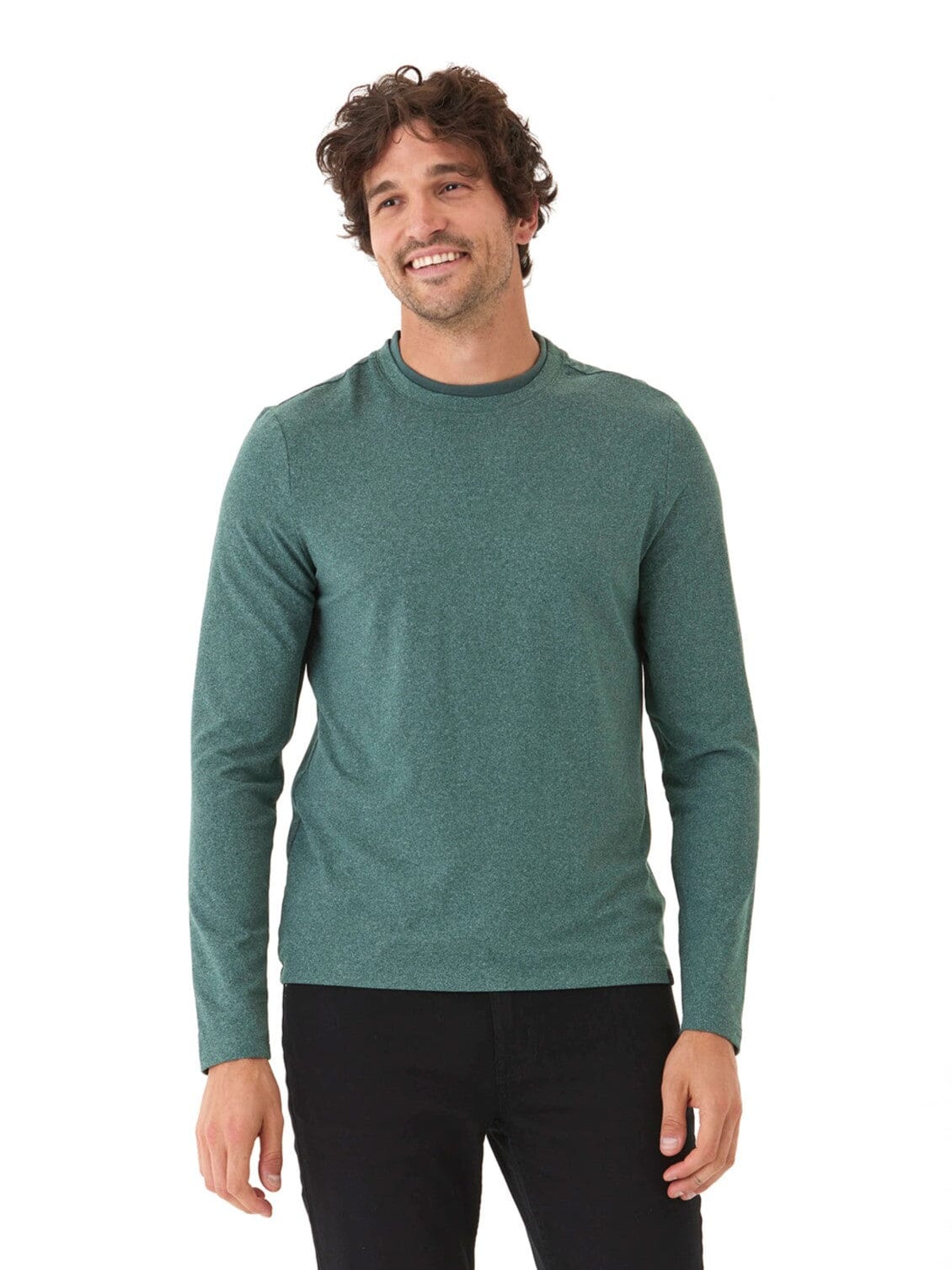 Parker Luxe Jersey Double Rib Long Sleeve Crew Neck Shirt