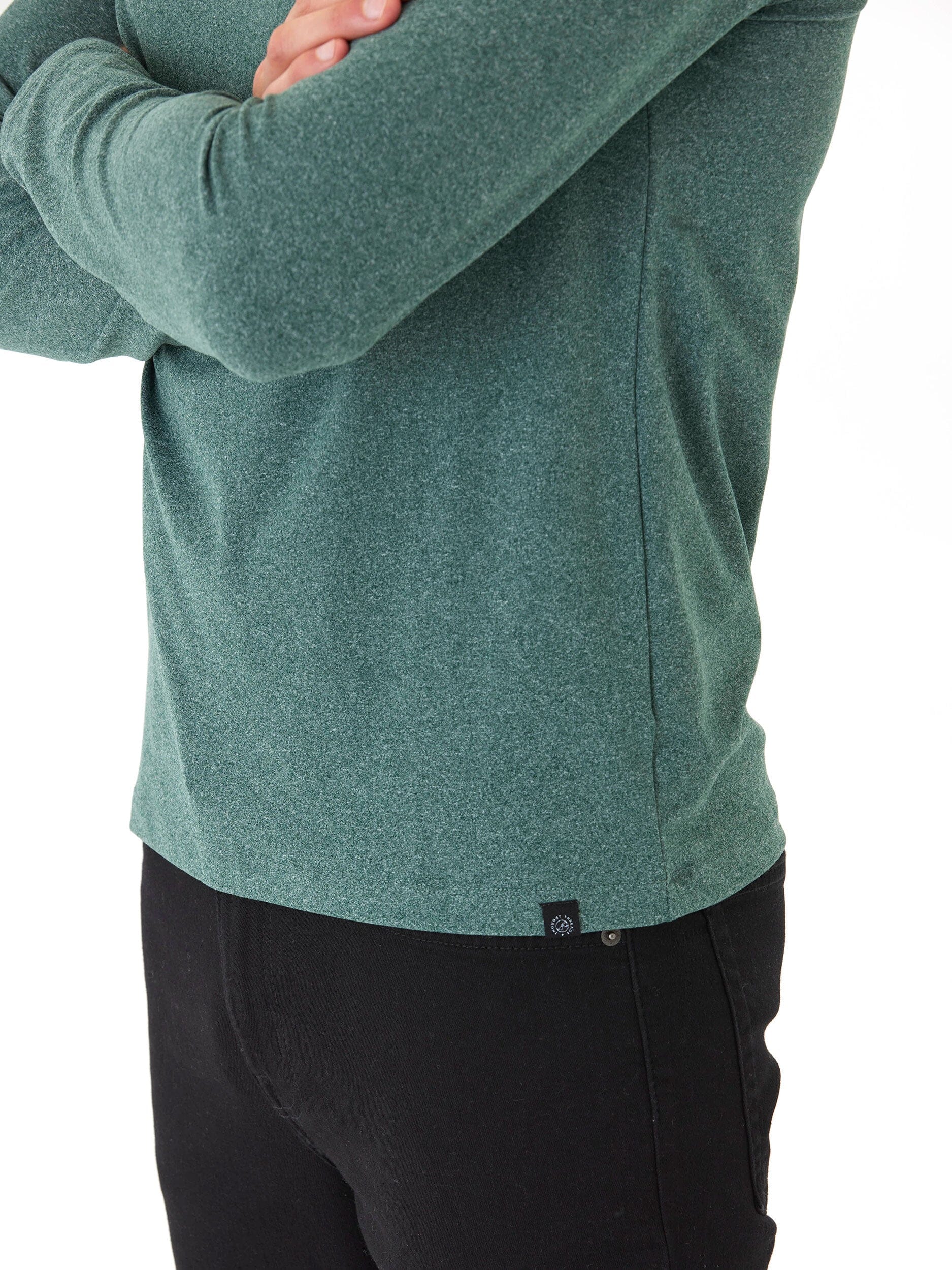 Parker Luxe Jersey Double Rib Long Sleeve Crew Neck Shirt