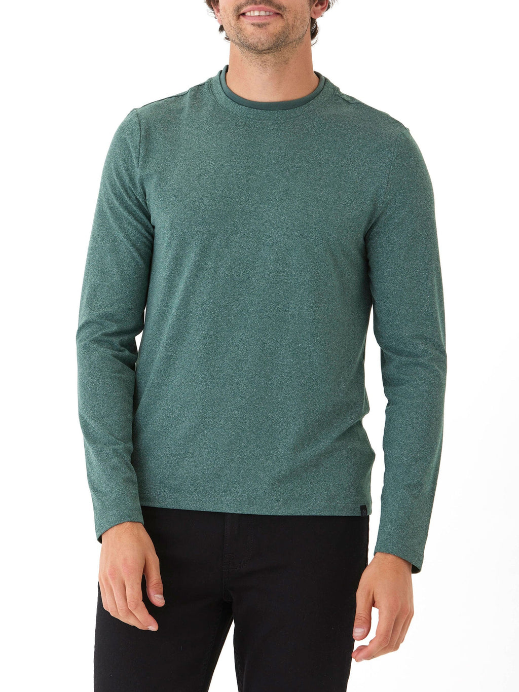 Parker Luxe Jersey Double Rib Long Sleeve Crew Neck Shirt