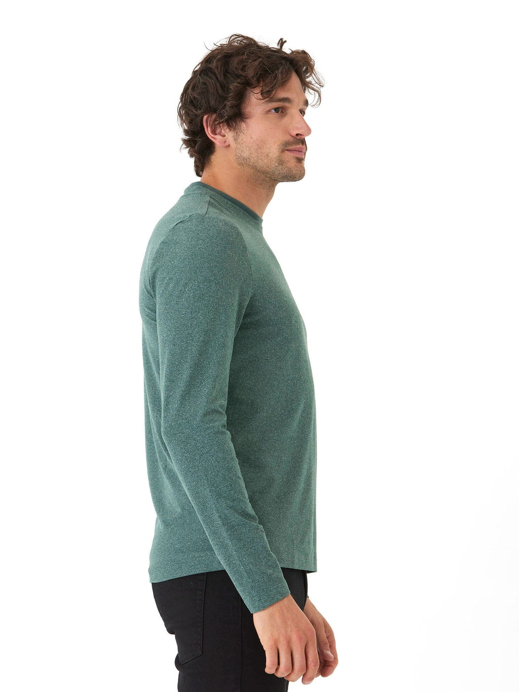 Parker Luxe Jersey Double Rib Long Sleeve Crew Neck Shirt