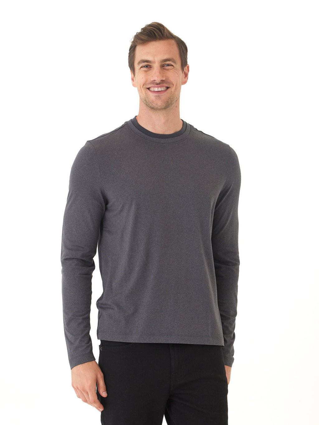 Luxe Jersey Double Rib Long Sleeve Crew