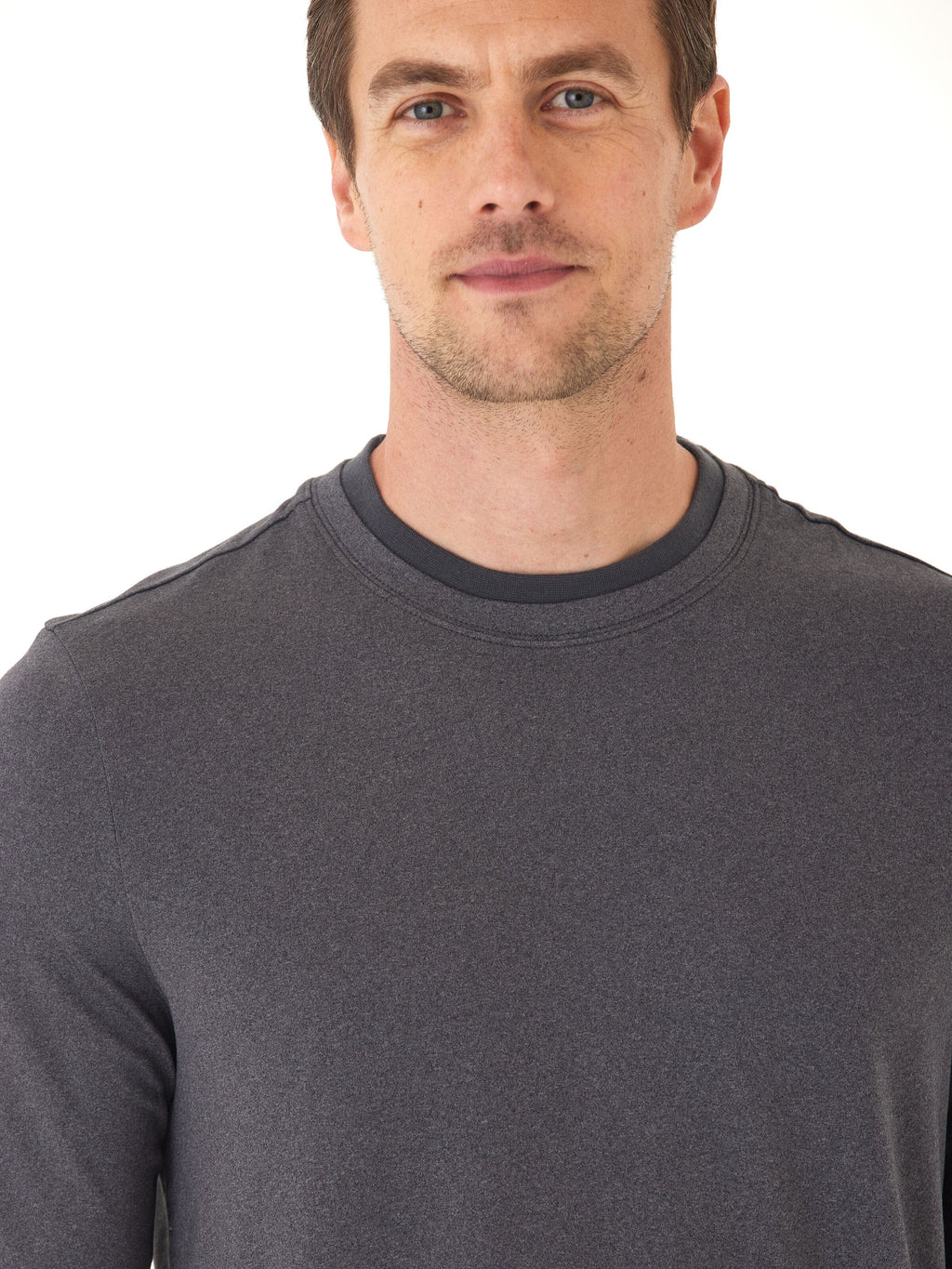 Luxe Jersey Double Rib Long Sleeve Crew