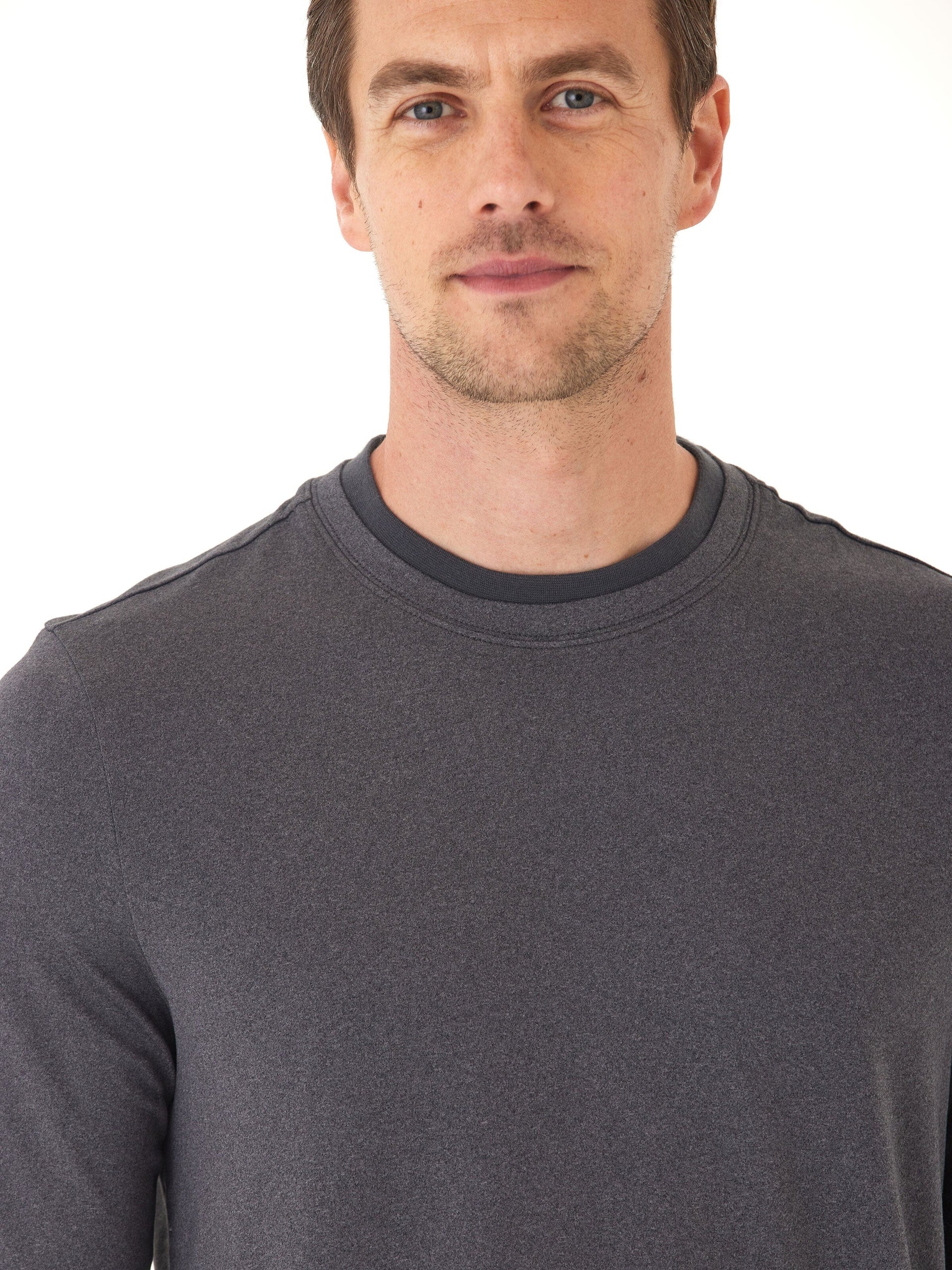 Luxe Jersey Double Rib Long Sleeve Crew