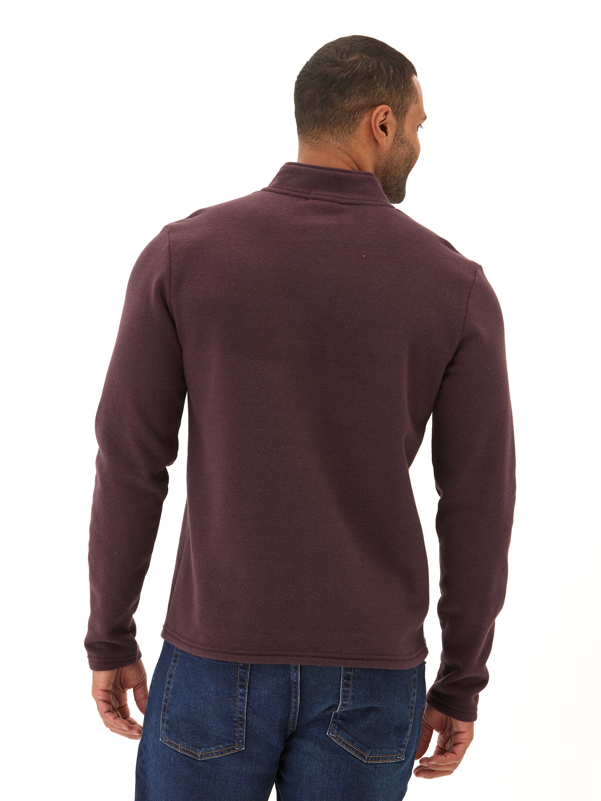 Kace Triblend Fleece Embroidered 1/4-Zip in Burgundy