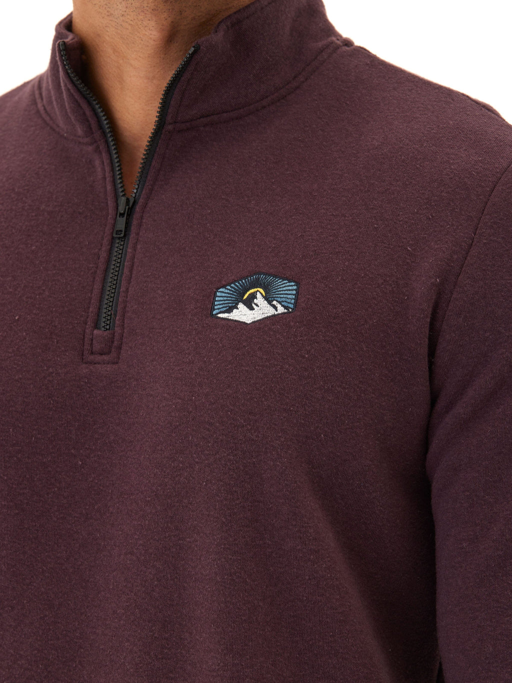 Kace Triblend Fleece Embroidered 1/4-Zip in Burgundy