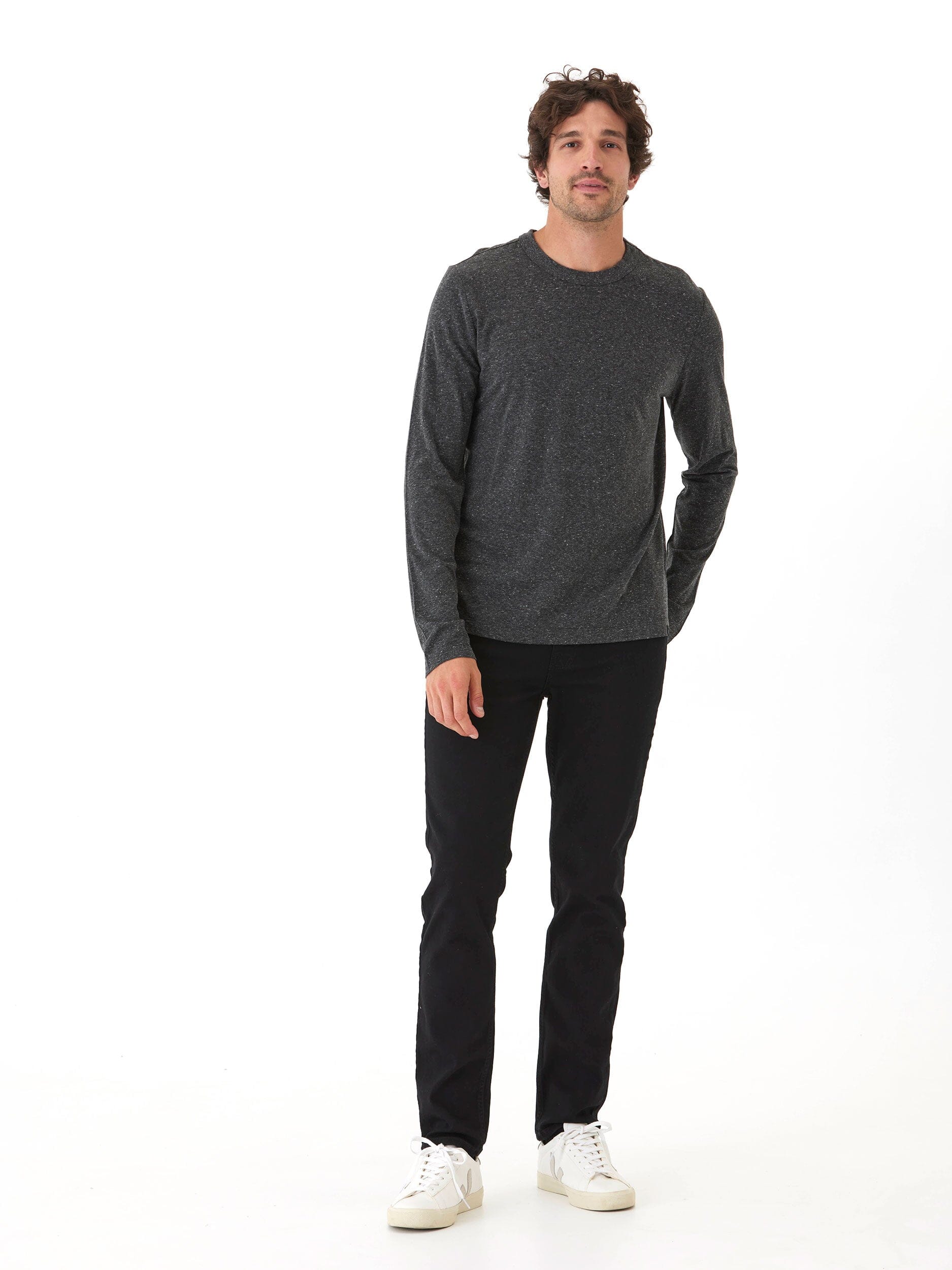 Tucker Triblend Long Sleeve Crew Neck Athletic Shirt