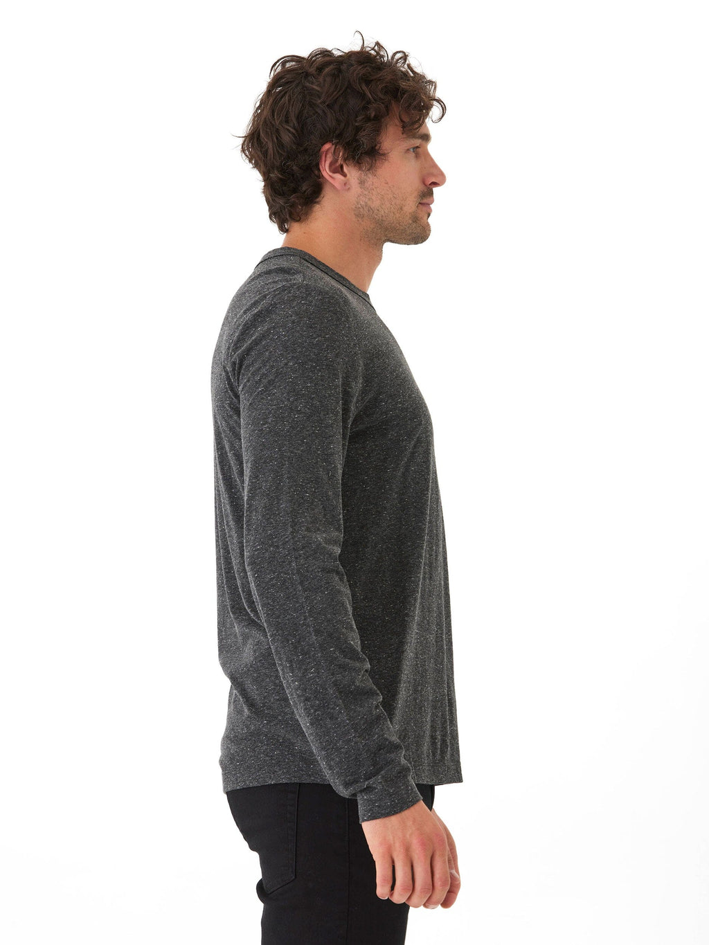 Tucker Triblend Long Sleeve Crew Neck Athletic Shirt