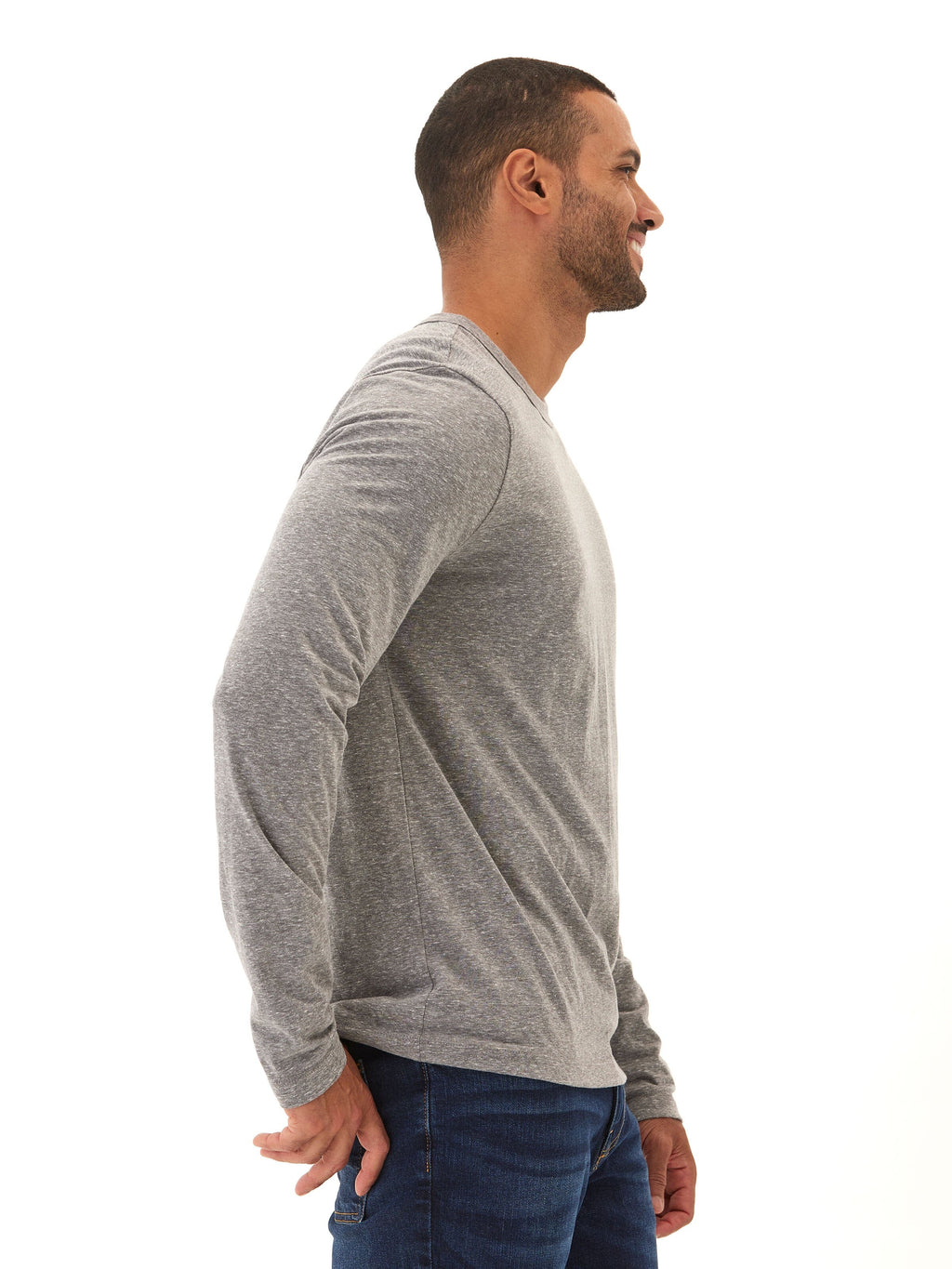 Tucker Triblend Long Sleeve Crew Neck Athletic Performance Shirt