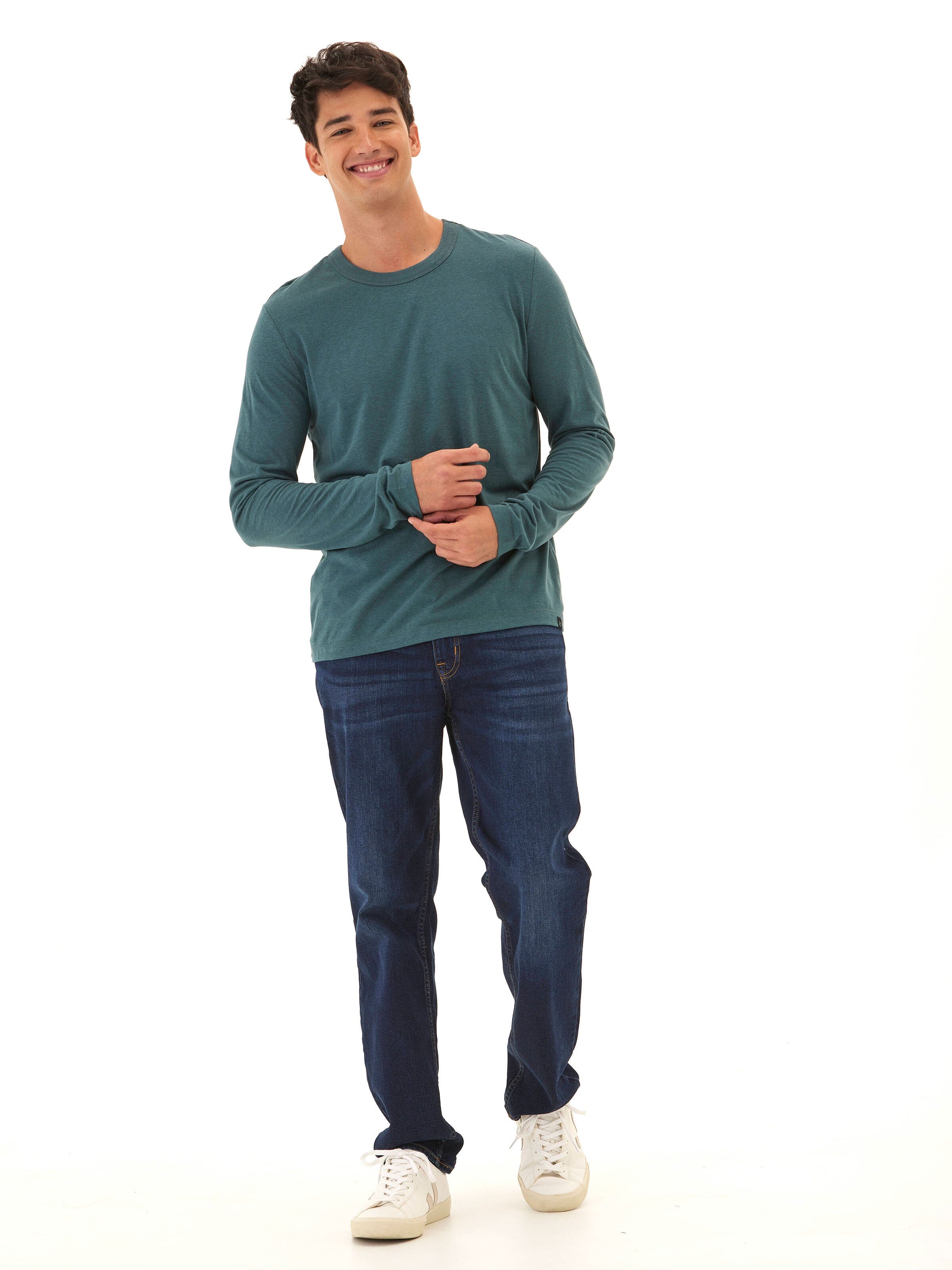 Triblend Long Sleeve Crew Neck Athletic Shirt for Everyday Wear