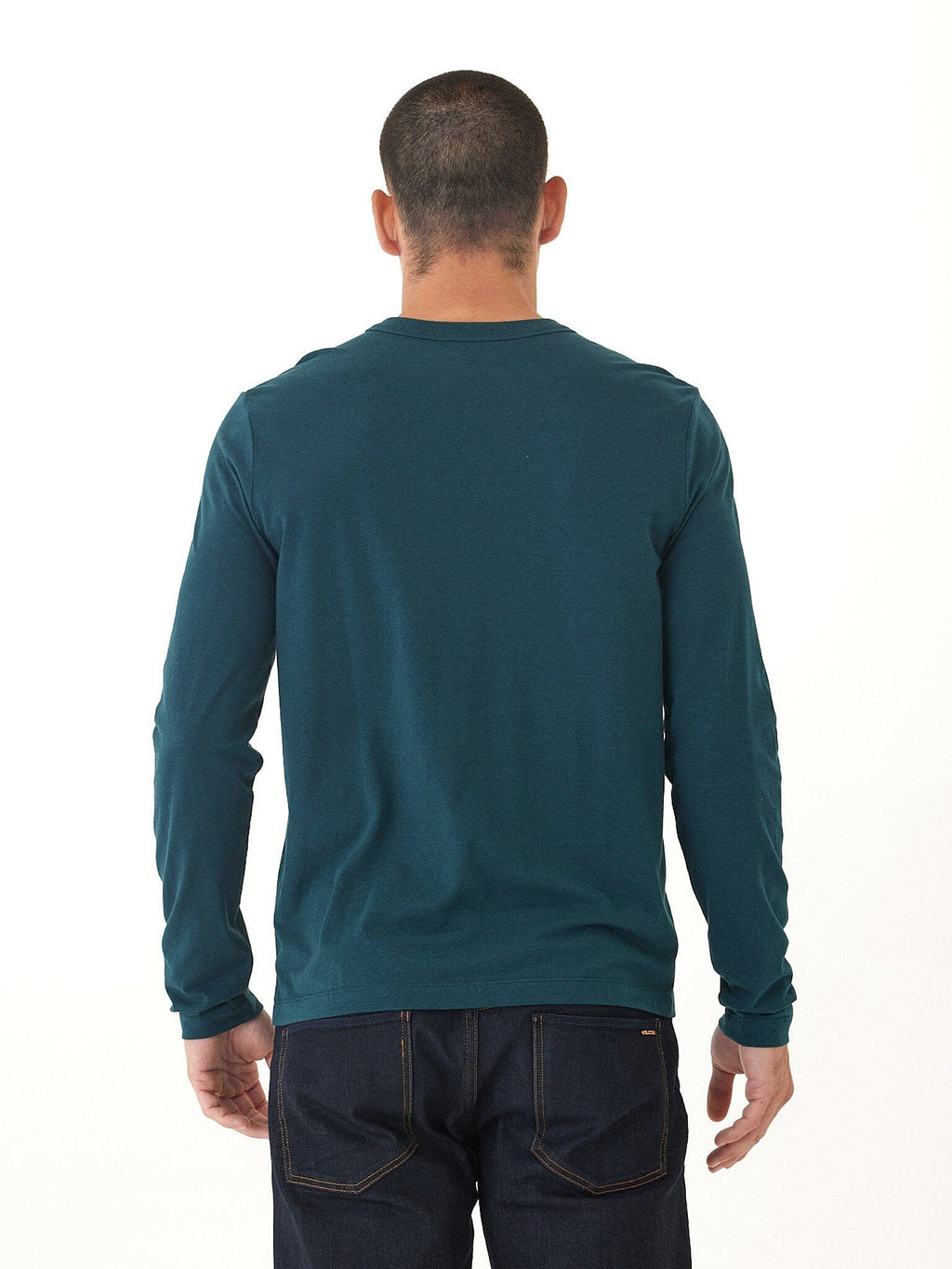 Tucker Triblend Long Sleeve Crew Neck Shirt in Teal