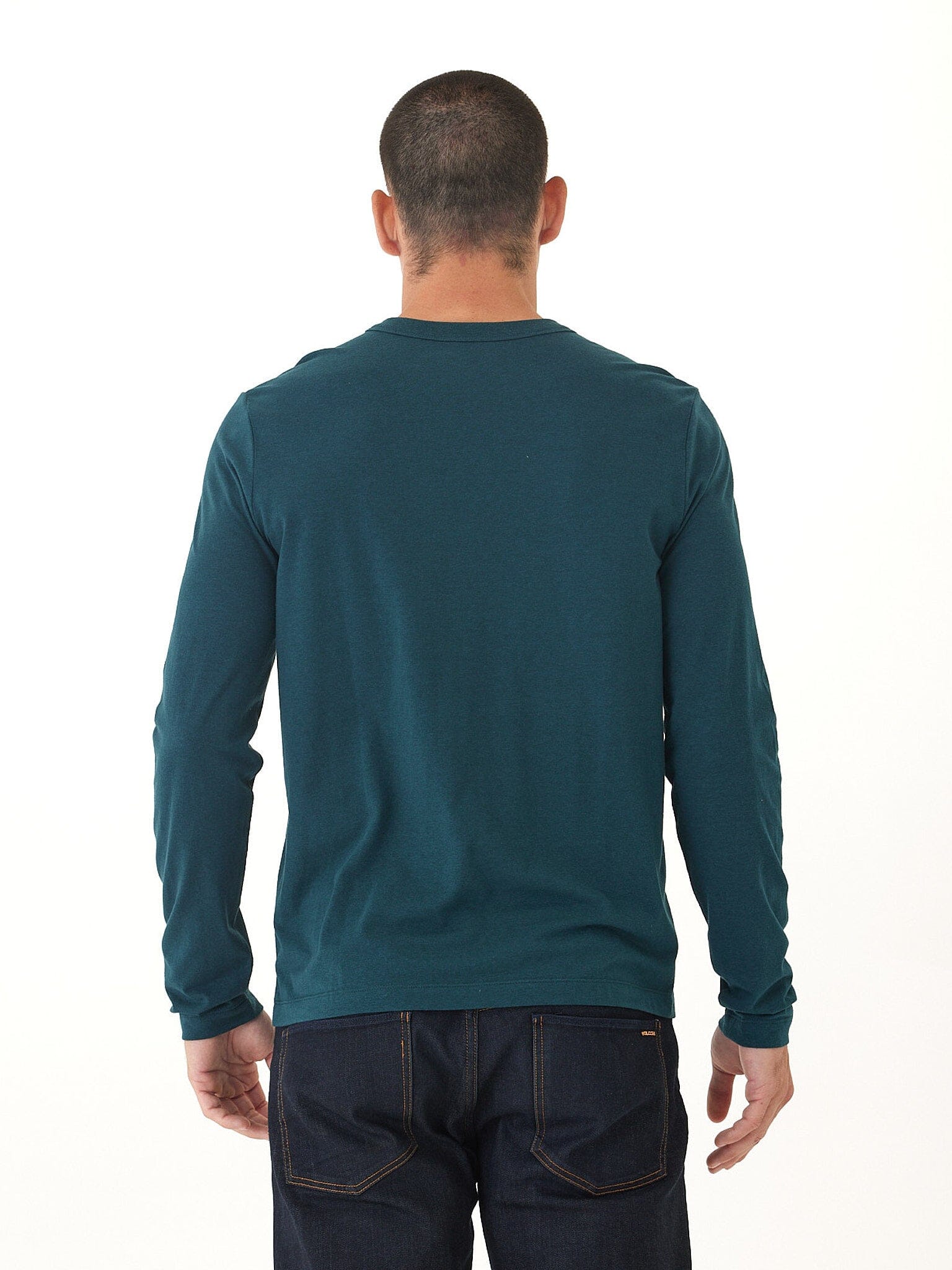 Tucker Triblend Long Sleeve Crew Neck Shirt in Teal
