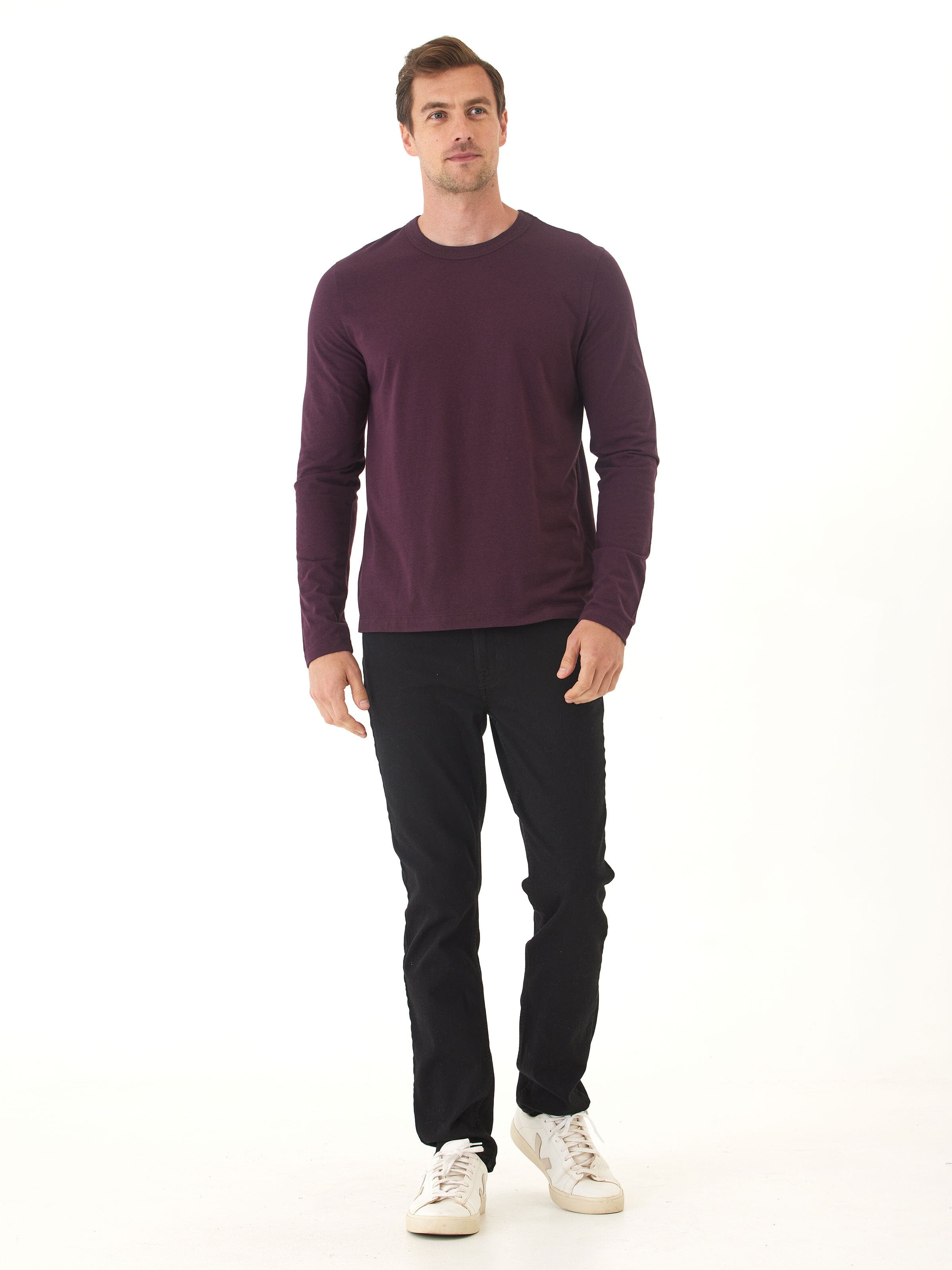 Men’s Triblend Long Sleeve Crew Neck Tee