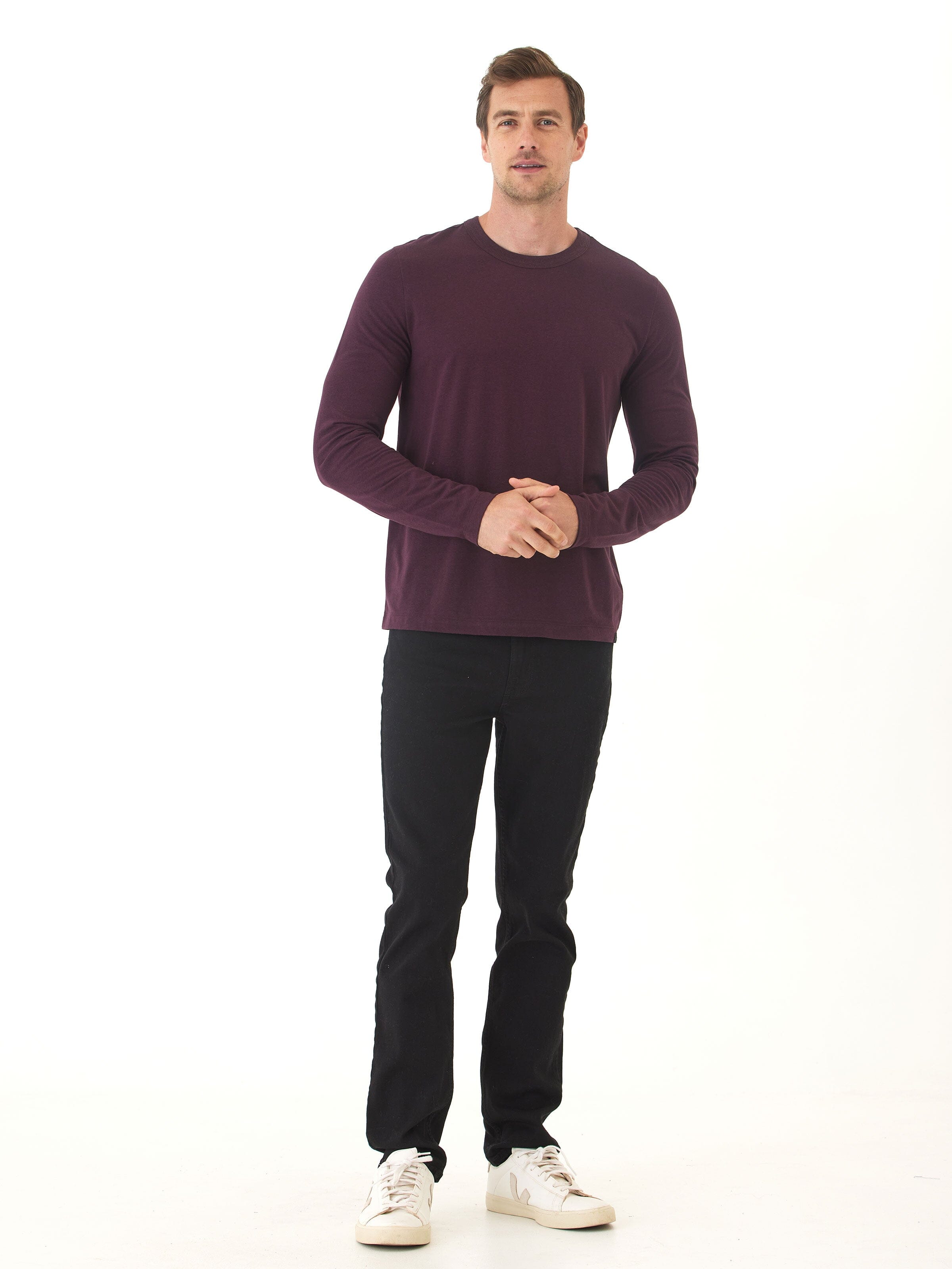 Men’s Triblend Long Sleeve Crew Neck Tee