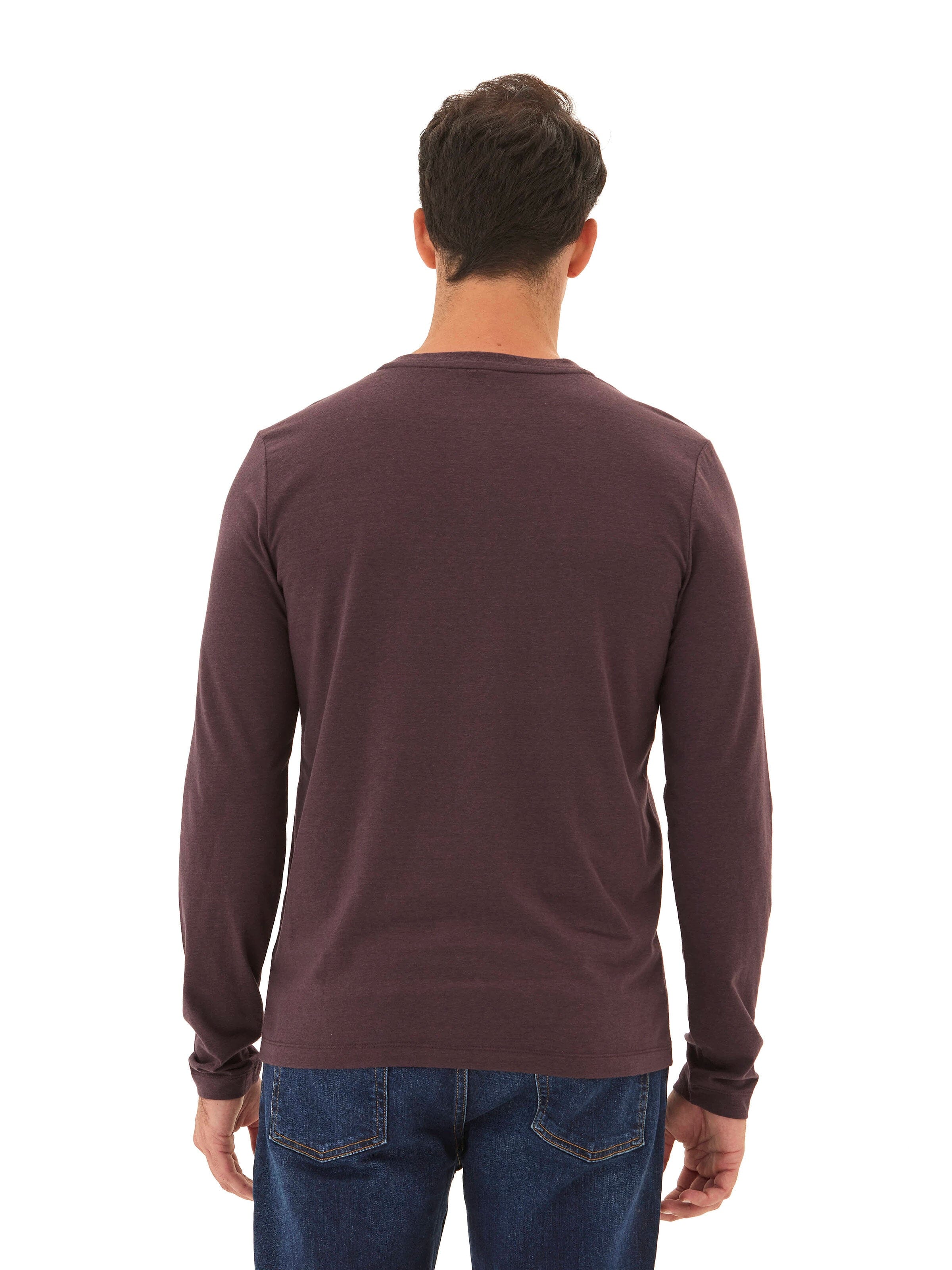 Austin Triblend Long Sleeve 2-Button Henley Shirt