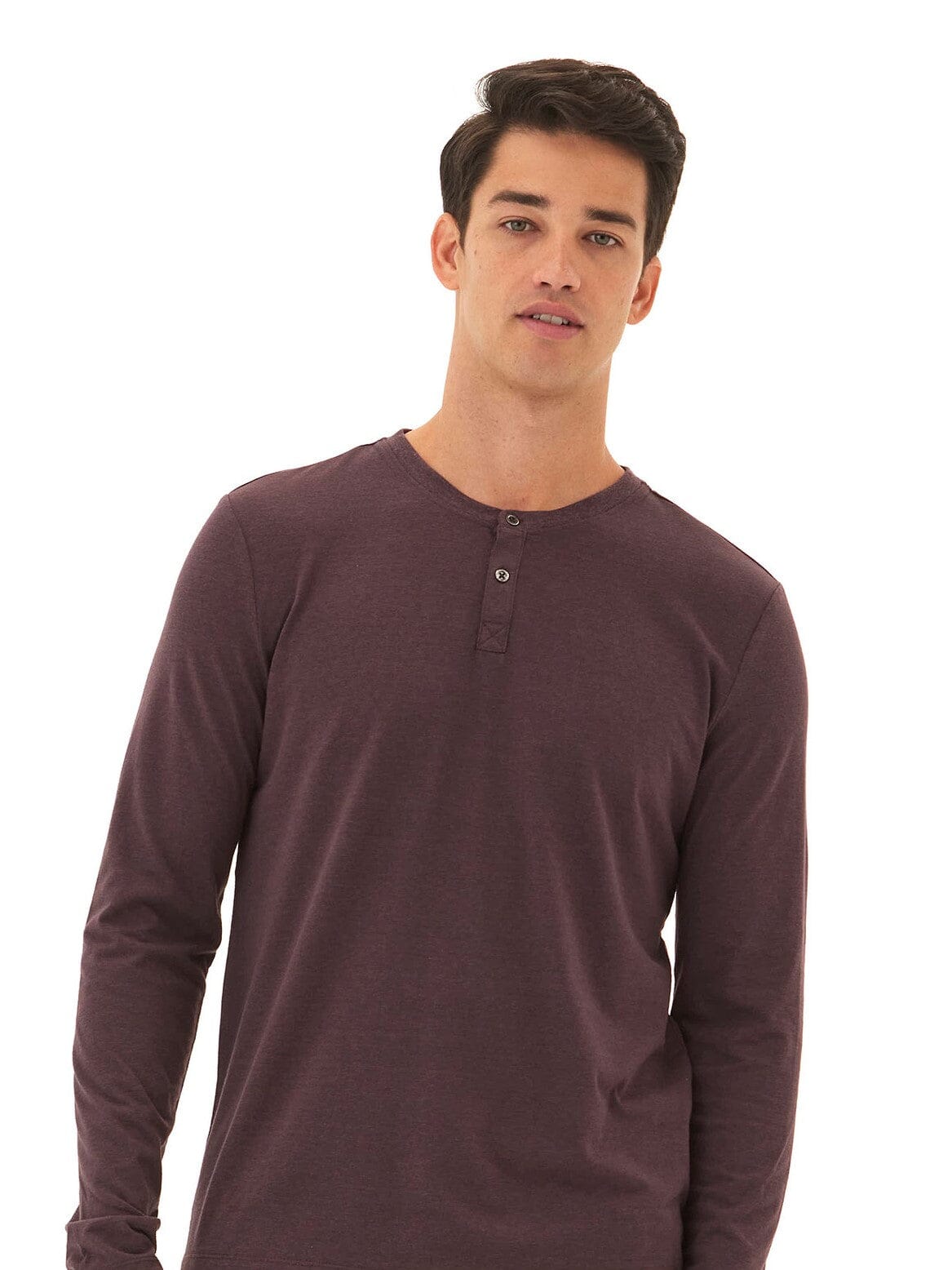 Austin Triblend Long Sleeve 2-Button Henley Shirt