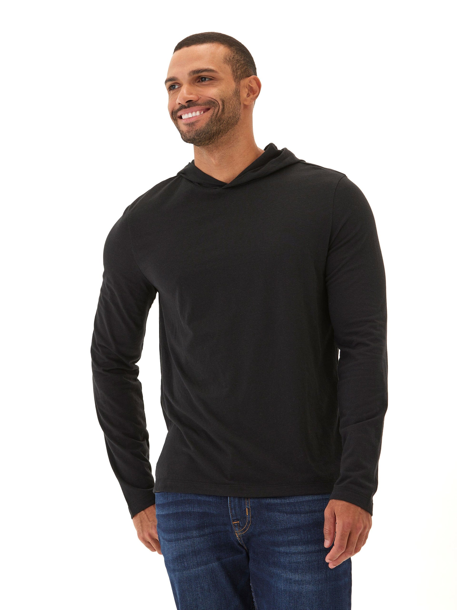 Dane Triblend Long Sleeve T-Shirt Hoodie Lightweight Pullover