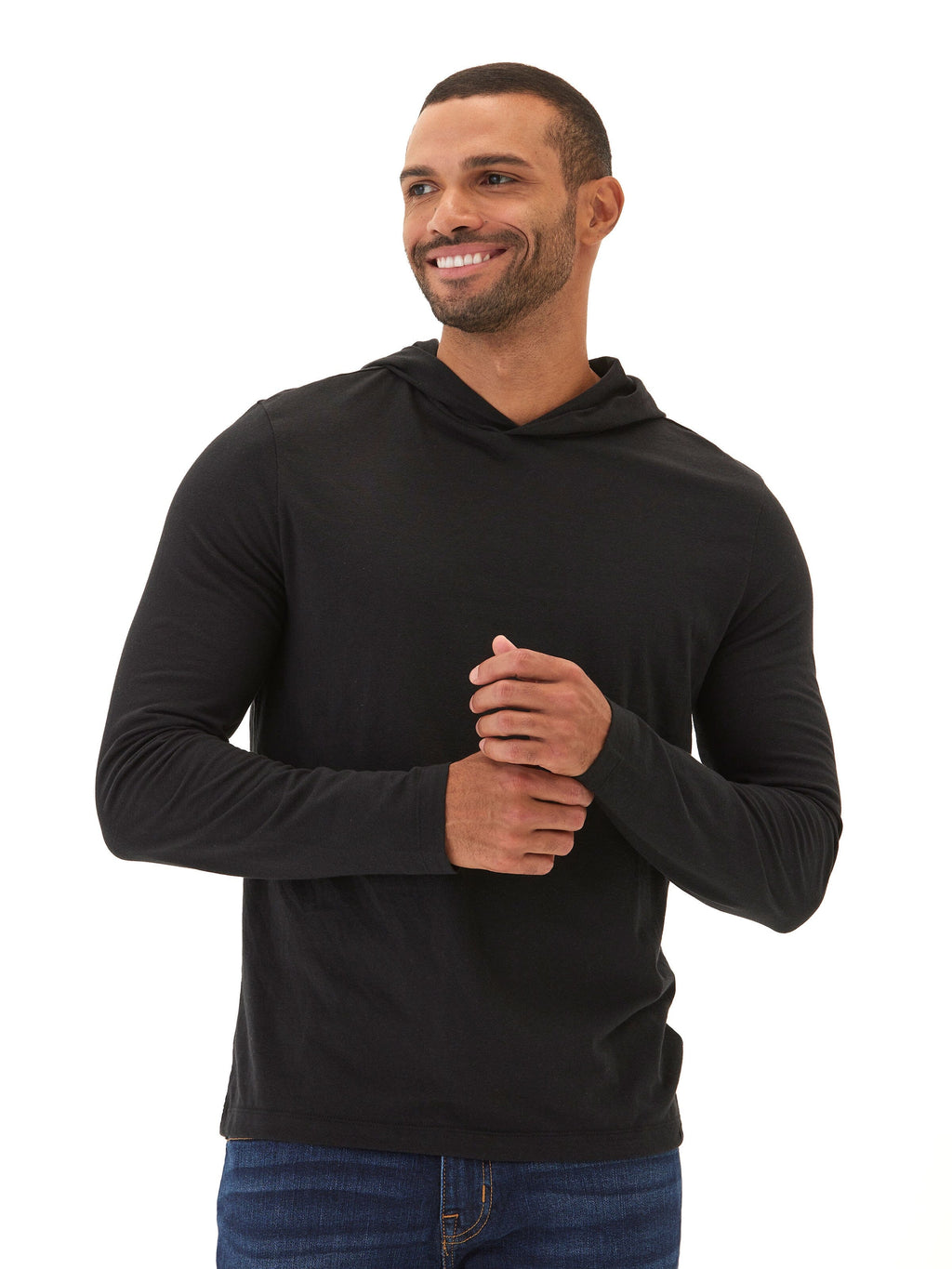 Dane Triblend Long Sleeve T-Shirt Hoodie Lightweight Pullover