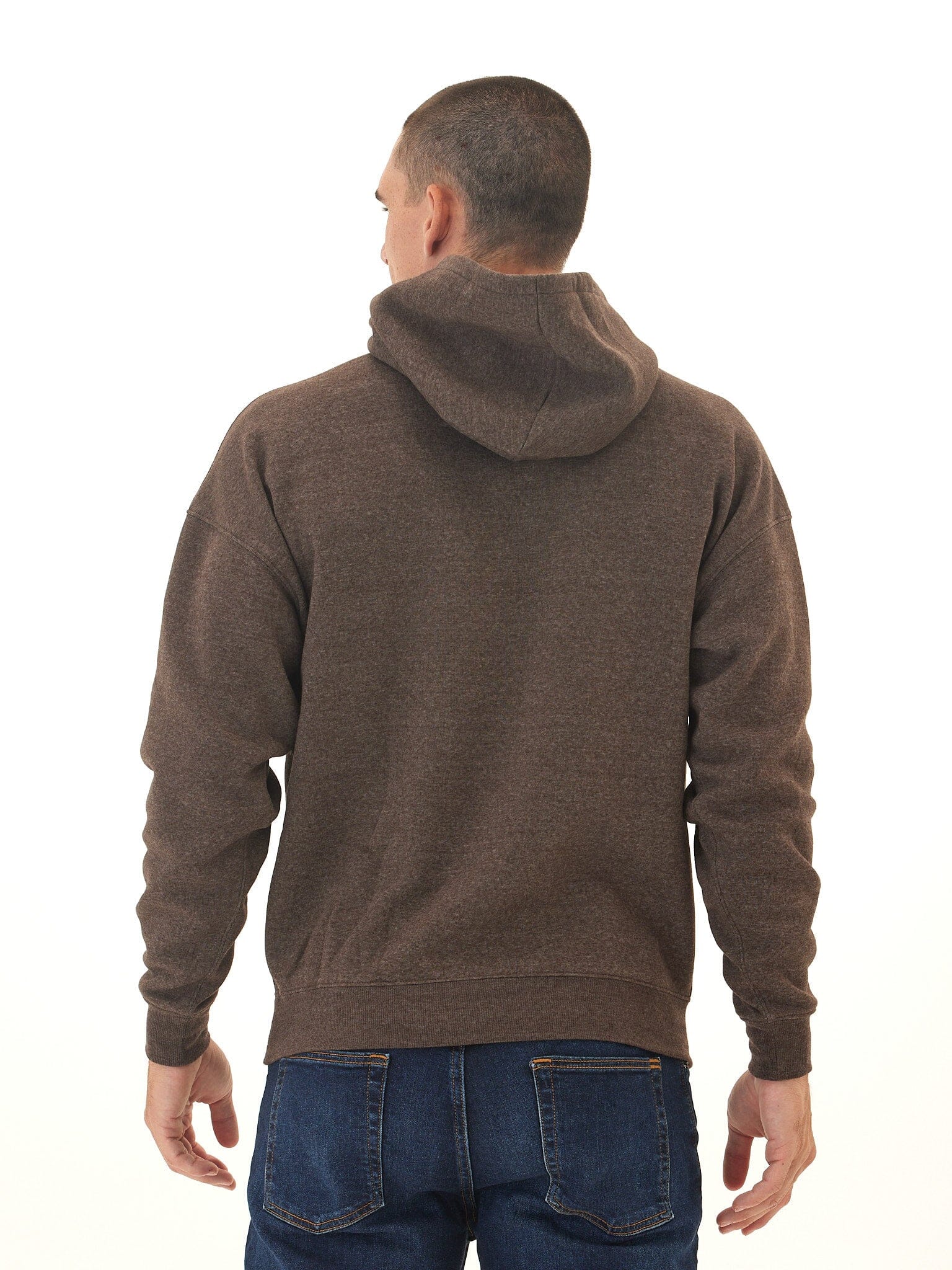 Marcel Oversized Triblend Fleece Hoodie in Brown