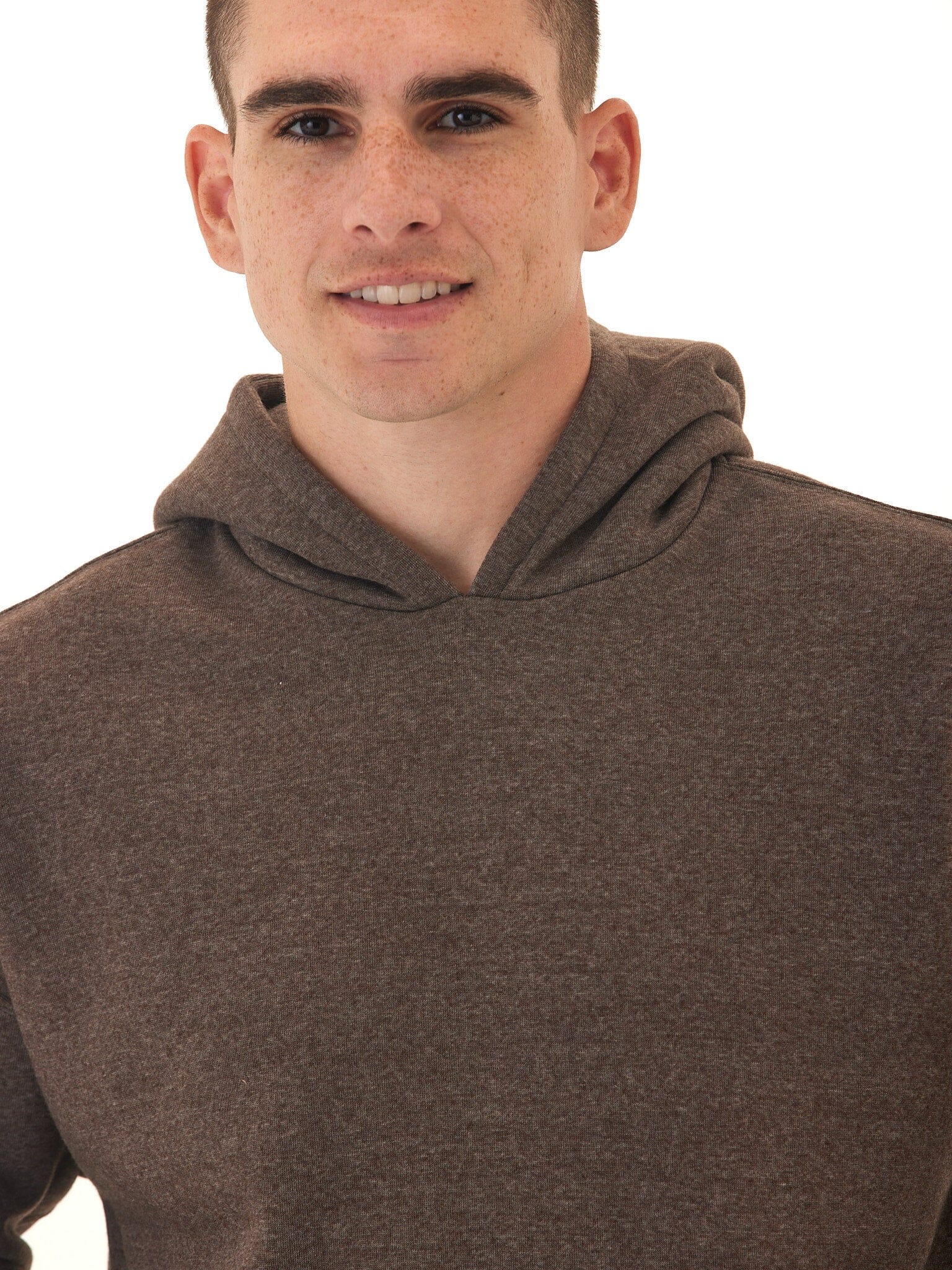 Marcel Oversized Triblend Fleece Hoodie in Brown