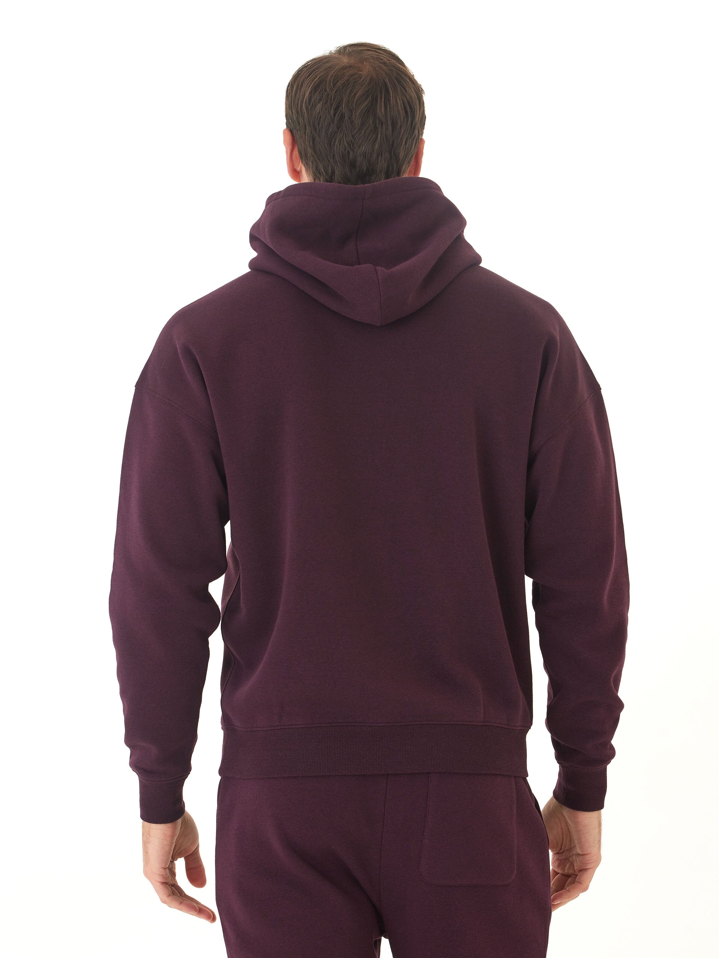Marcel Triblend Fleece Oversized Hoodie in Dark Purple