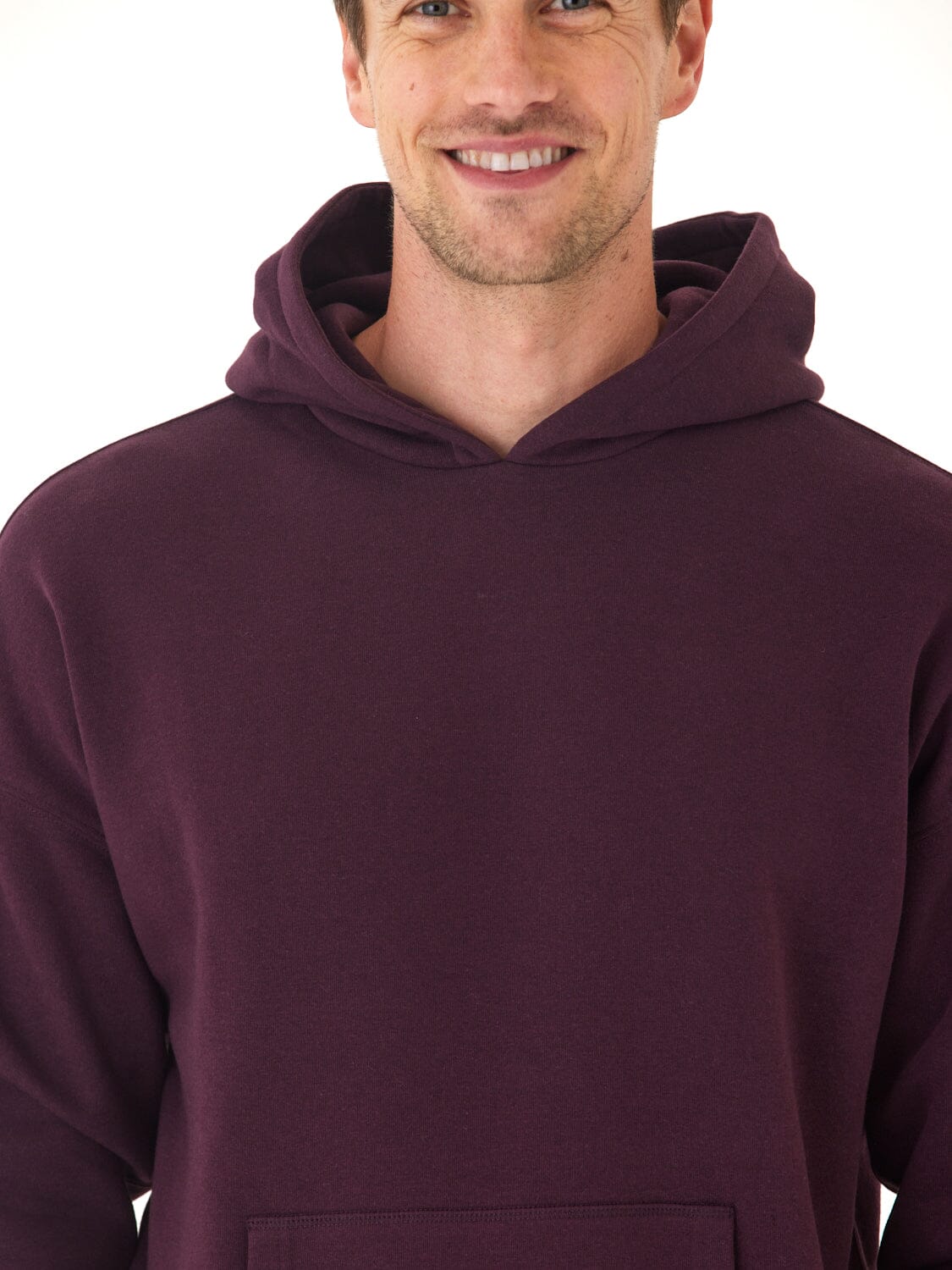 Marcel Triblend Fleece Oversized Hoodie in Dark Purple