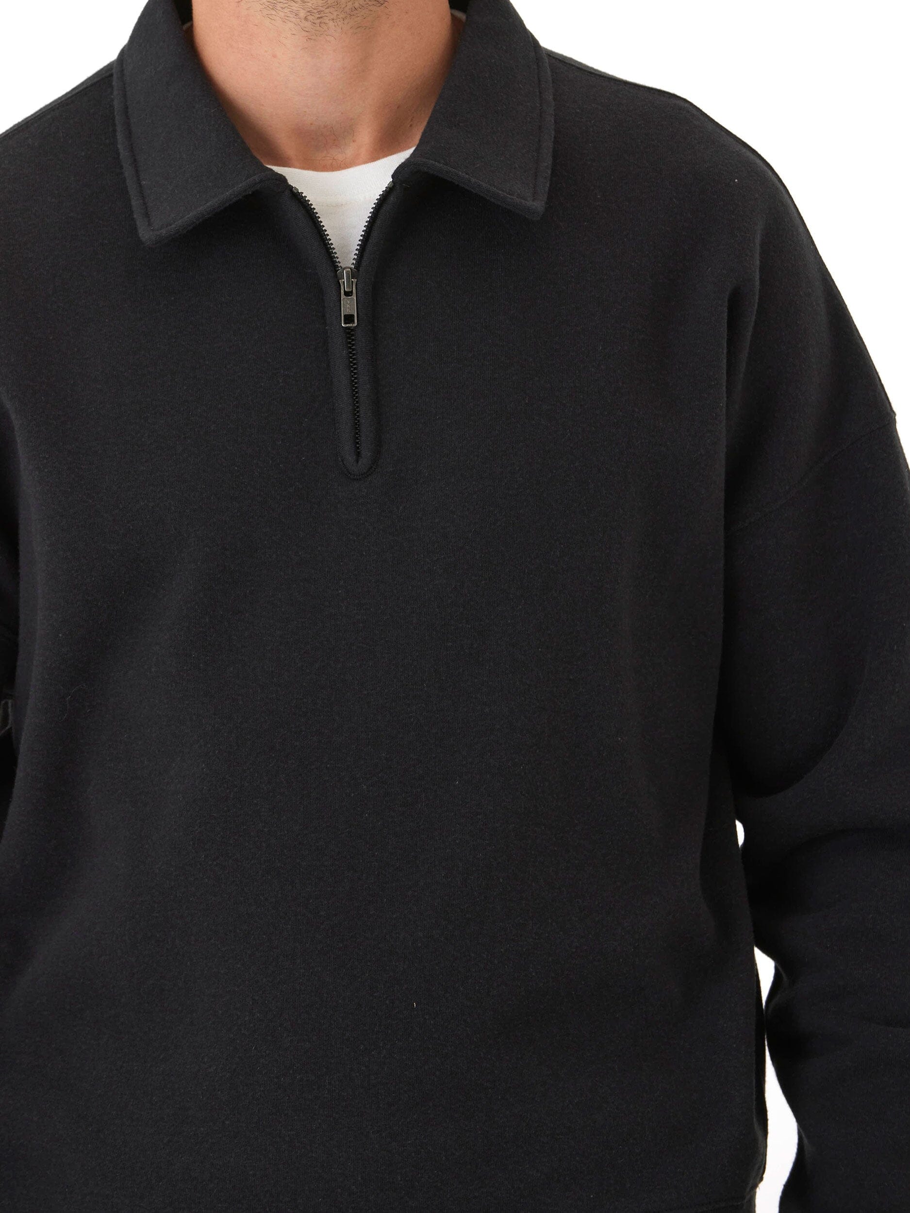 Gabe Triblend Fleece 1/4 Zip Polo - Comfortable Oversized Fit