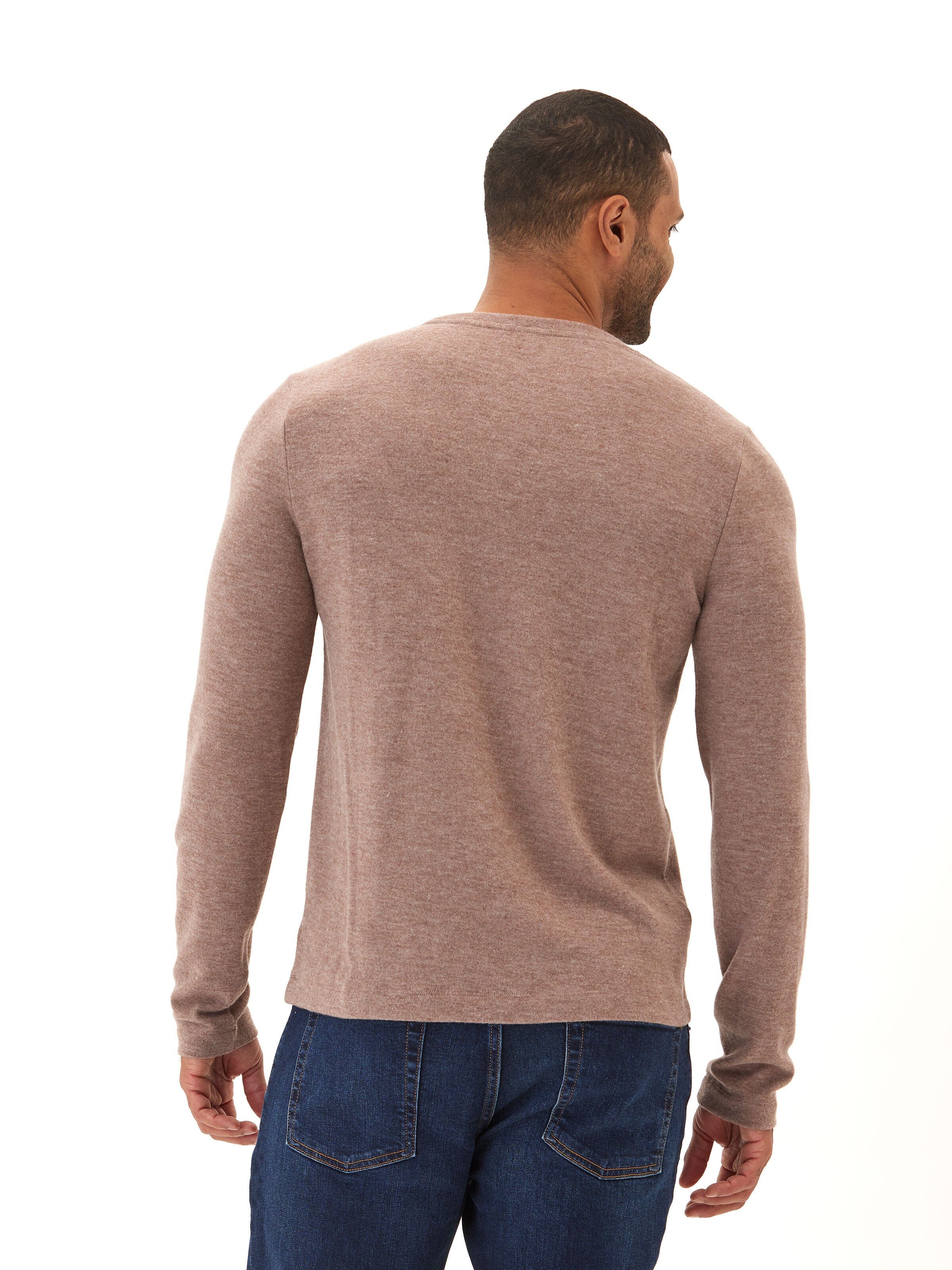 Gill Sweater Knit Long Sleeve Crewneck Tee - Soft Versatile Top