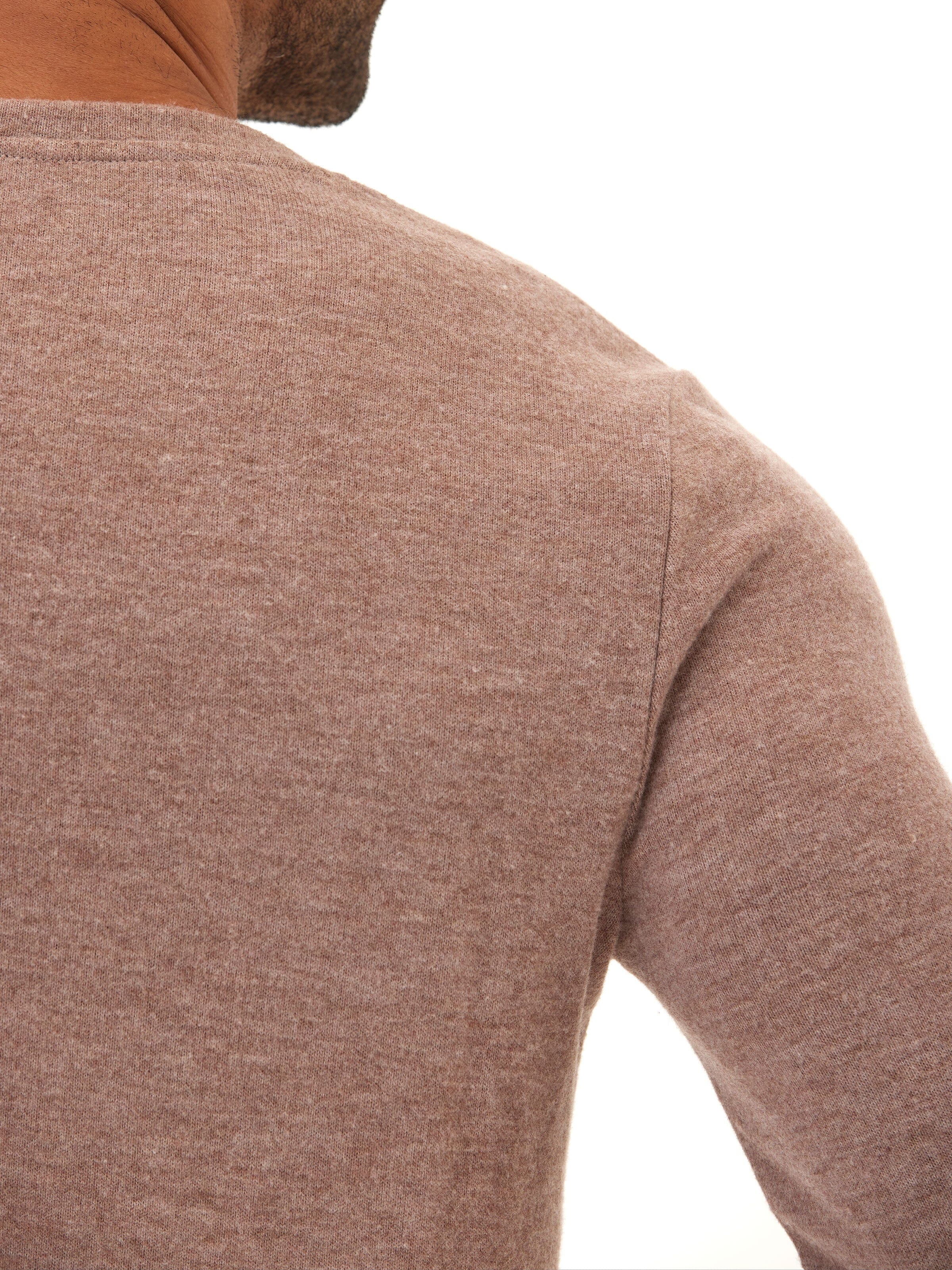 Gill Sweater Knit Long Sleeve Crewneck Tee - Soft Versatile Top