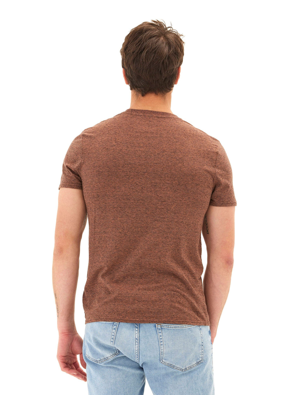 Black Fleck Triblend Crew Neck Short Sleeve Essential Tee