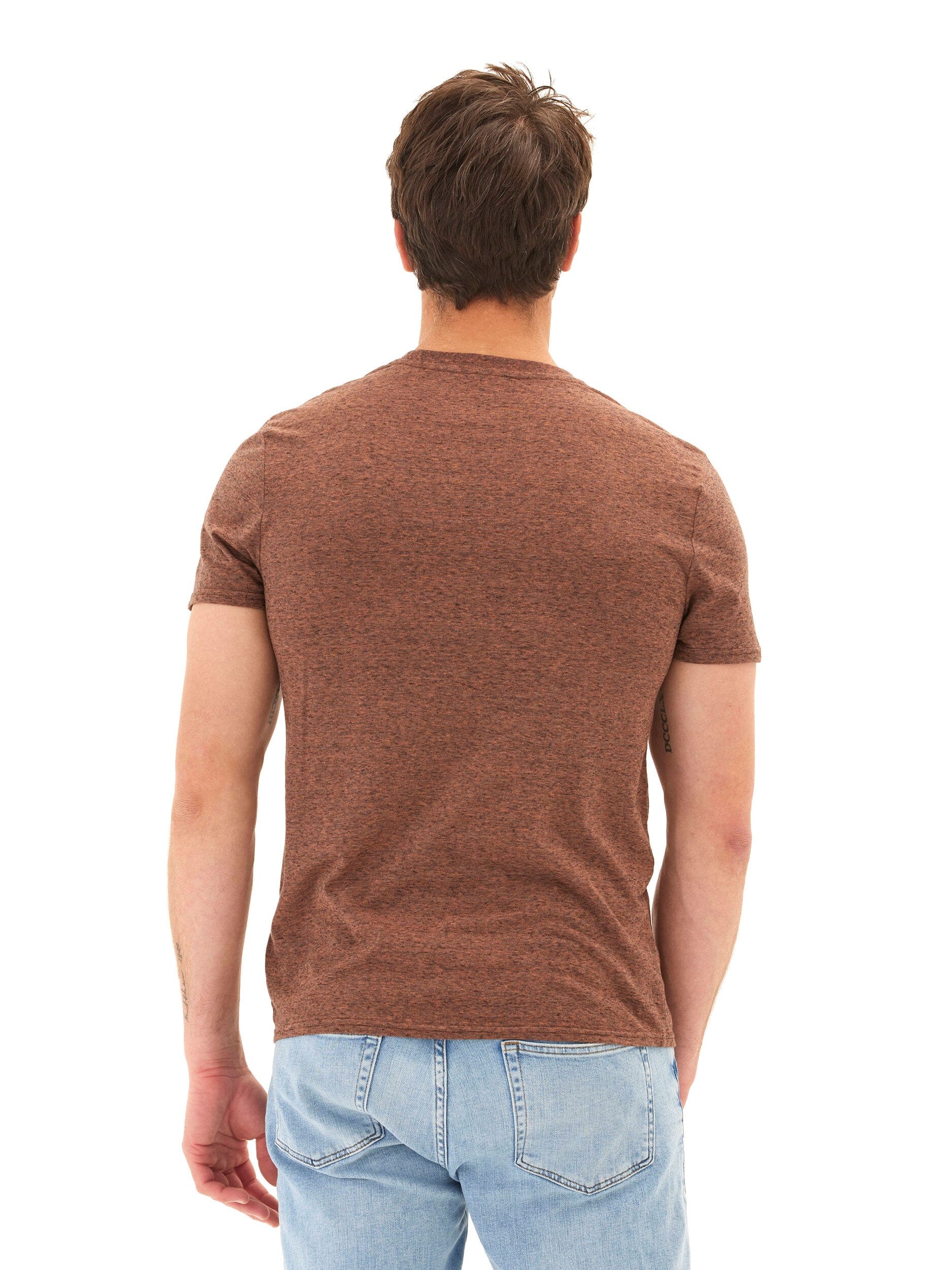 Black Fleck Triblend Crew Neck Short Sleeve Essential Tee