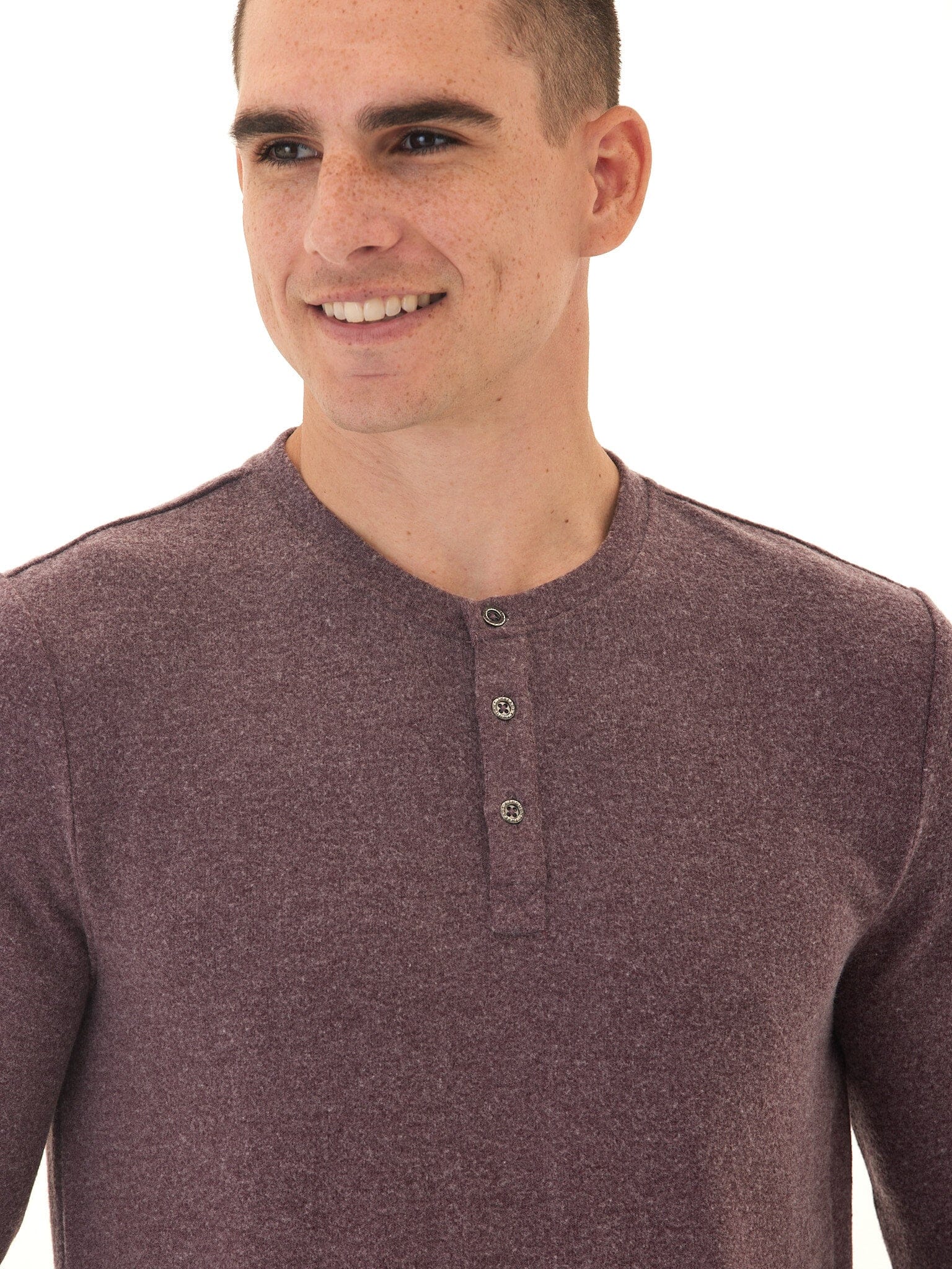 Elias Sweater Knit Long Sleeve Henley for Men
