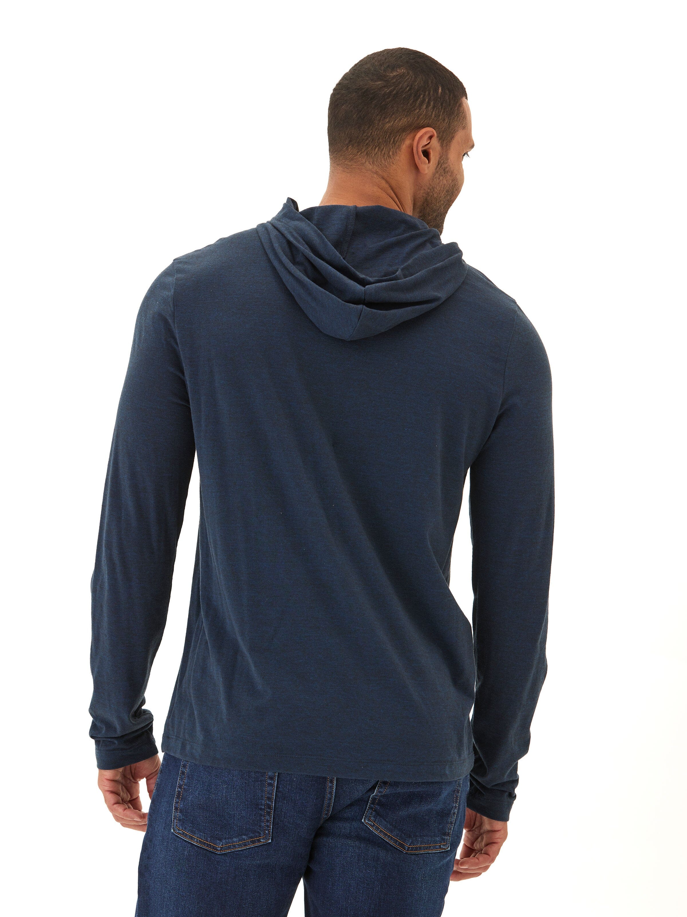 Men's Triblend Embroidery Hoodie Tee