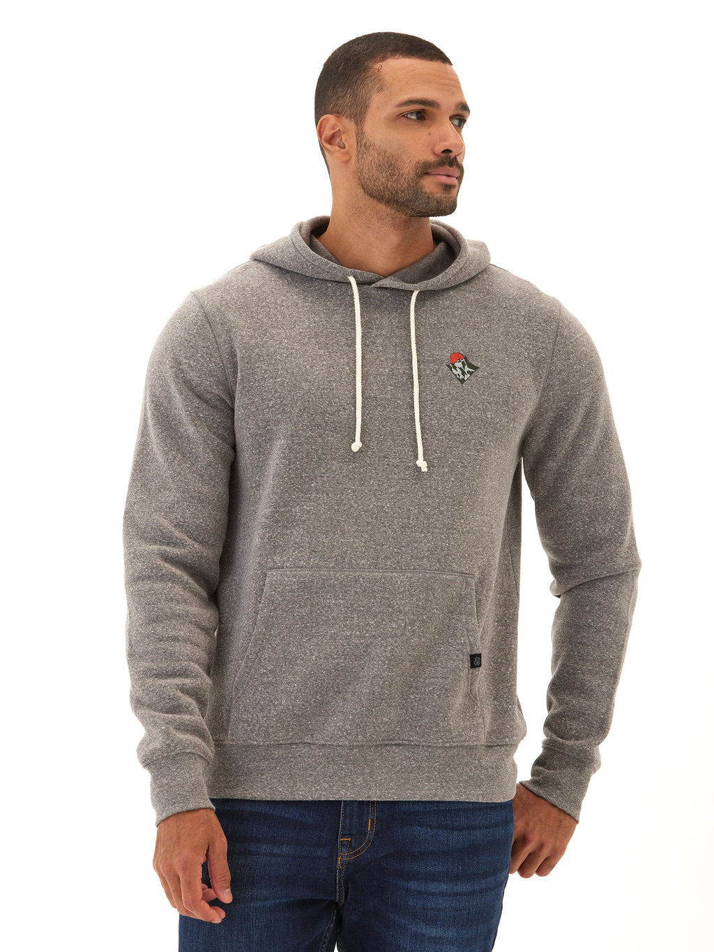 Men's Grey Triblend Fleece Hoodie