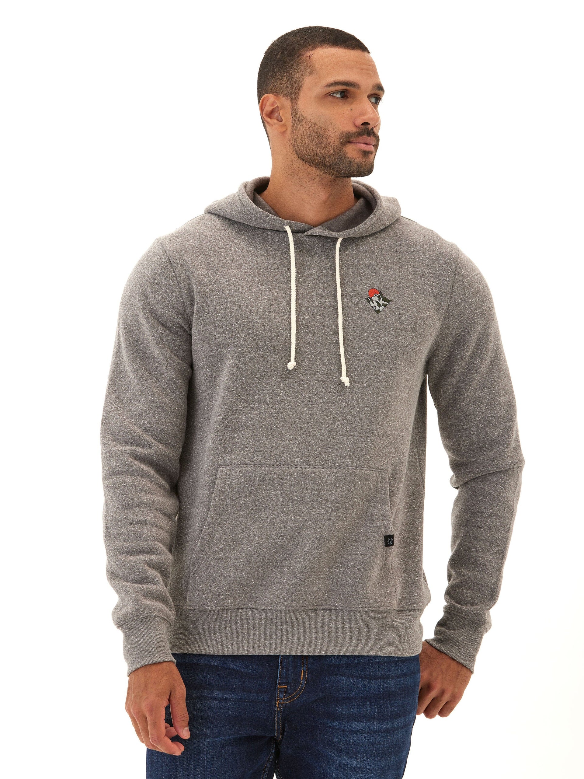 Men's Grey Triblend Fleece Hoodie