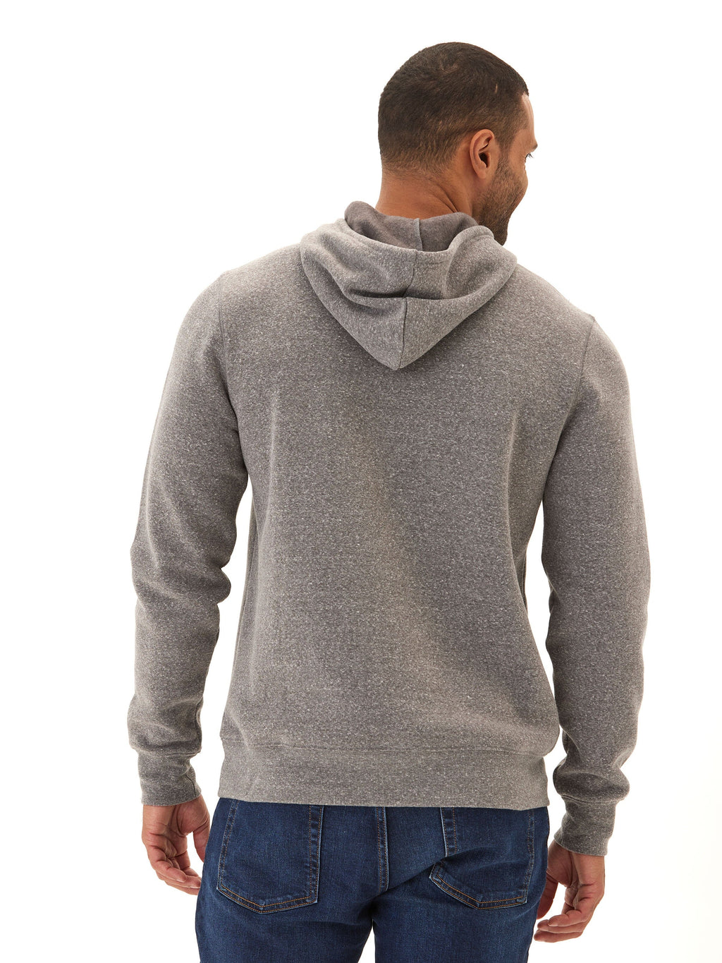 Men's Grey Triblend Fleece Hoodie