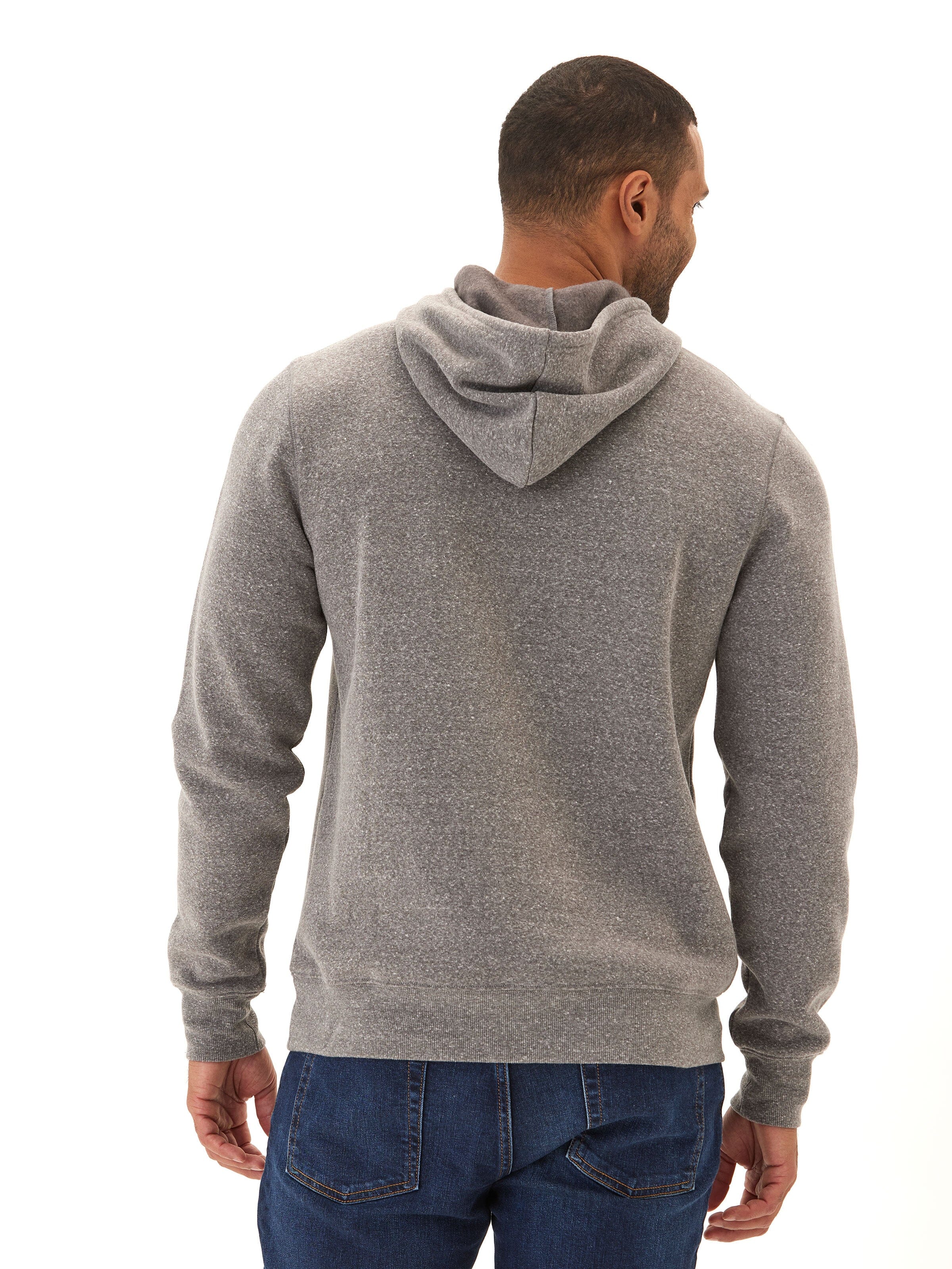 Men's Grey Triblend Fleece Hoodie
