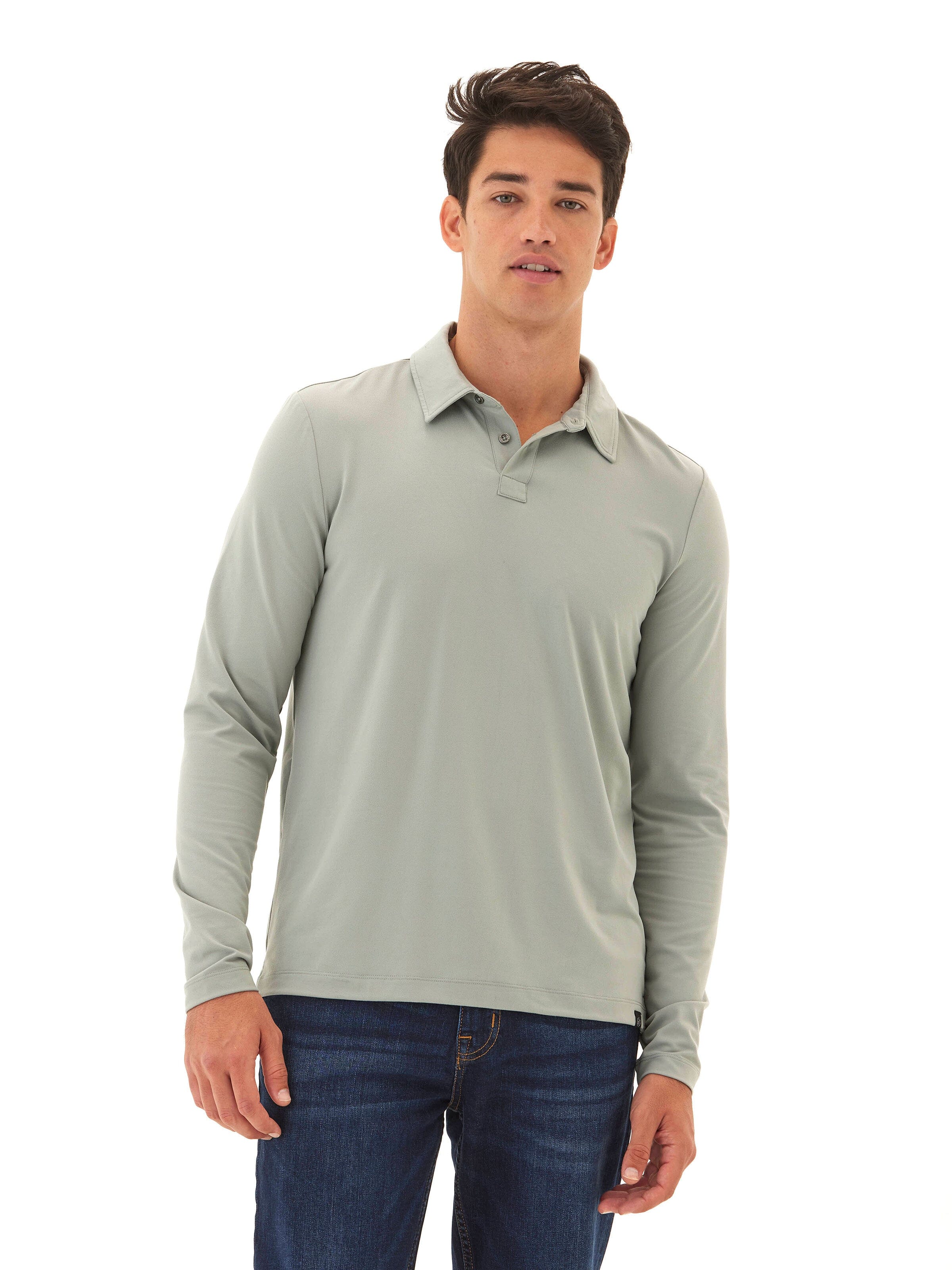 Darryn Luxe Jersey 2-Button Polo Shirt - Buttery Soft Classic Fit