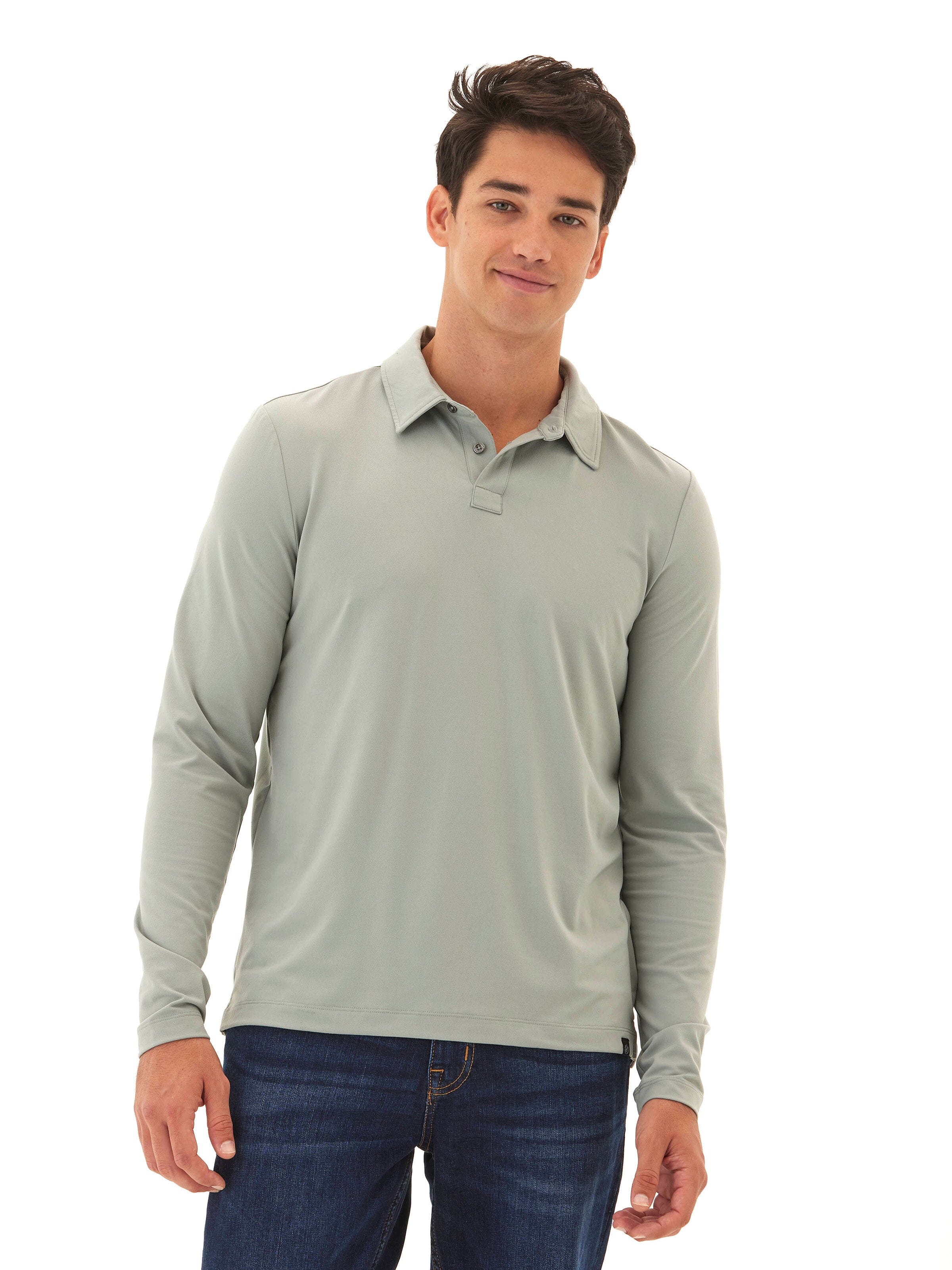 Darryn Luxe Jersey 2-Button Polo Shirt - Buttery Soft Classic Fit