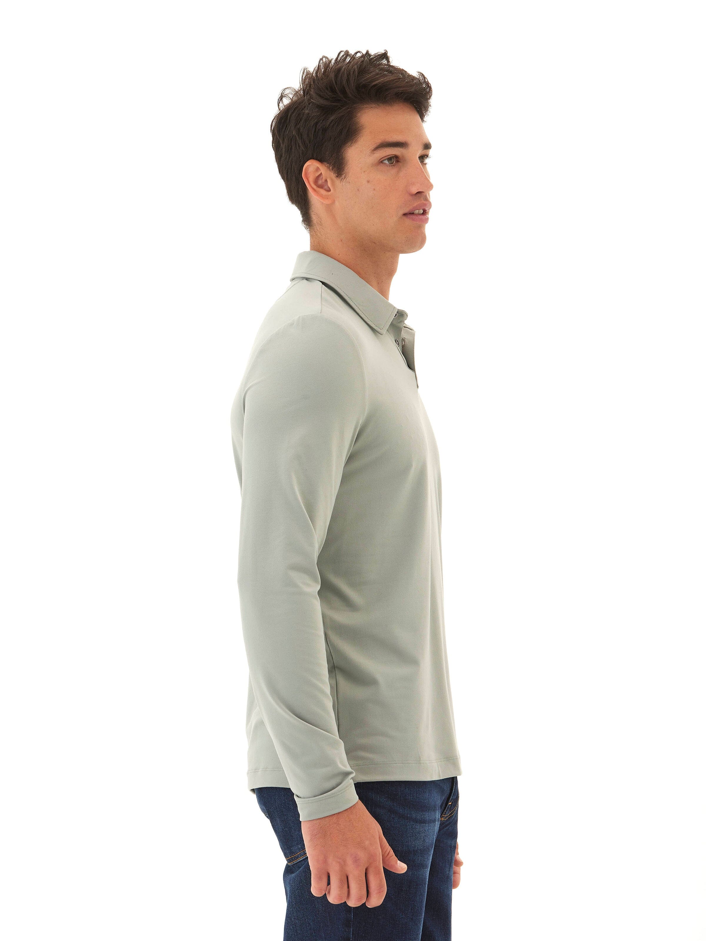 Darryn Luxe Jersey 2-Button Polo Shirt - Buttery Soft Classic Fit