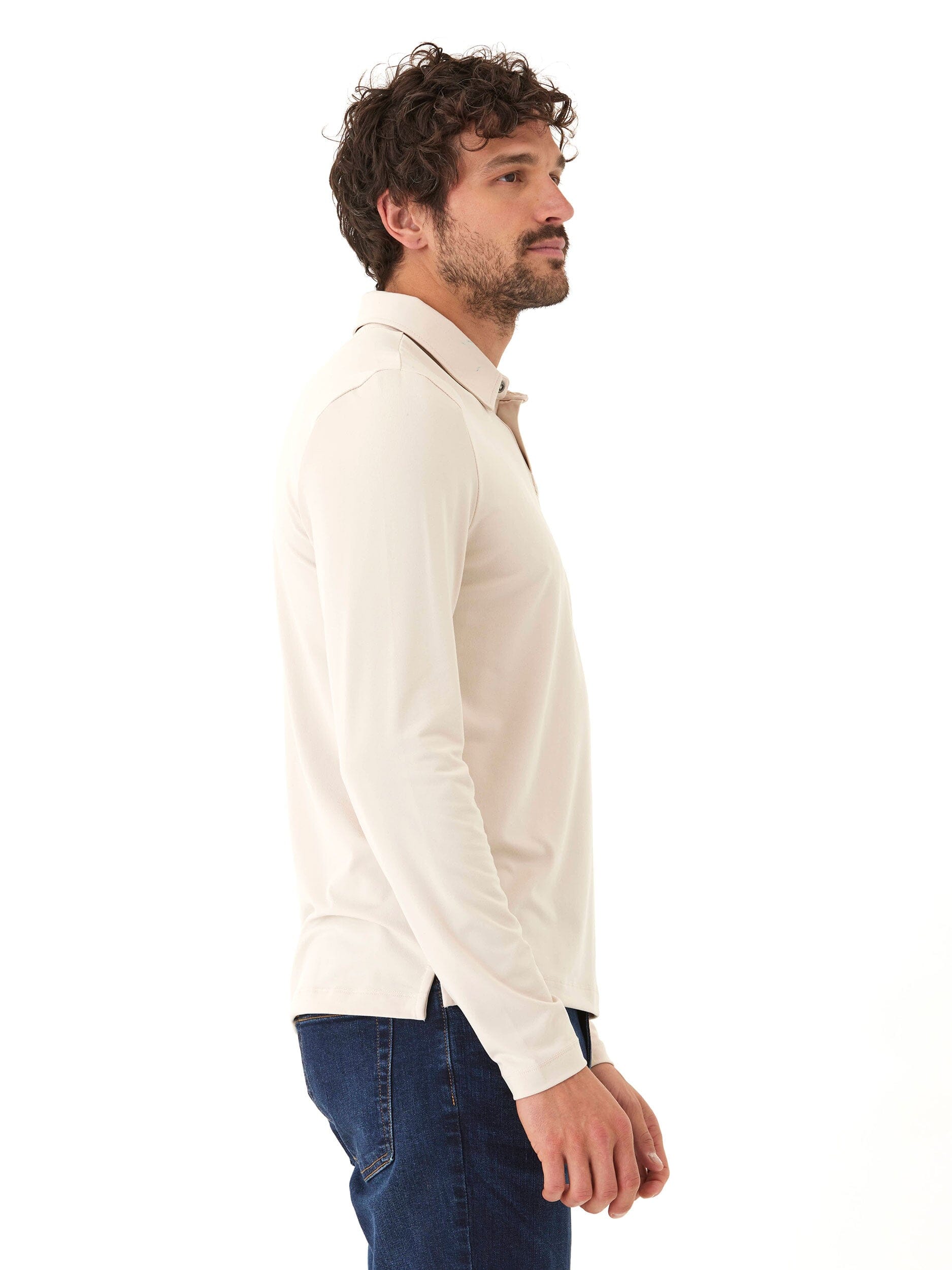 Darryn Luxe Jersey 2 Button Polo for Men - Classic Preppy