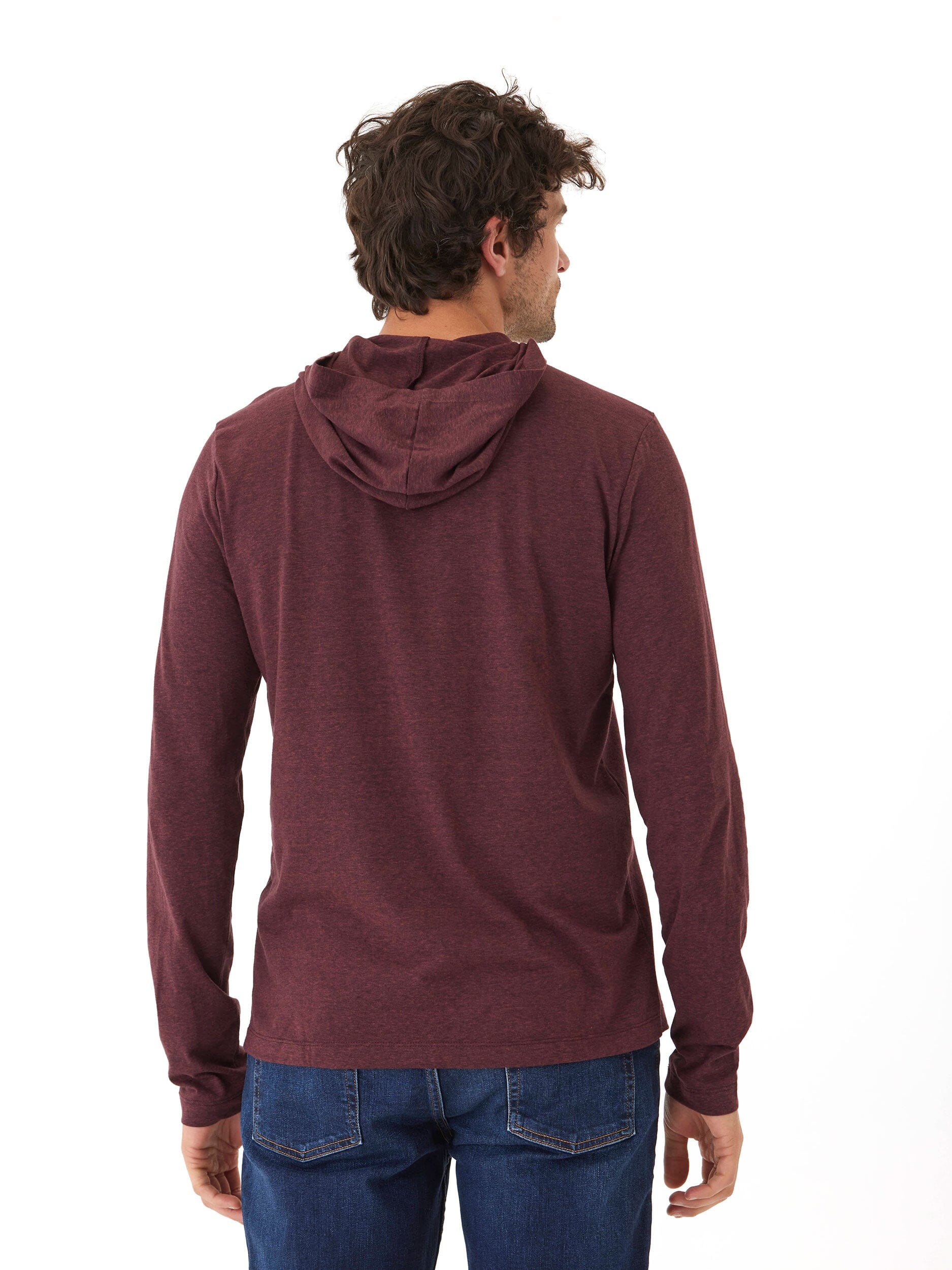 Triblend Jersey Long Sleeve Graphic Pullover Hoodie