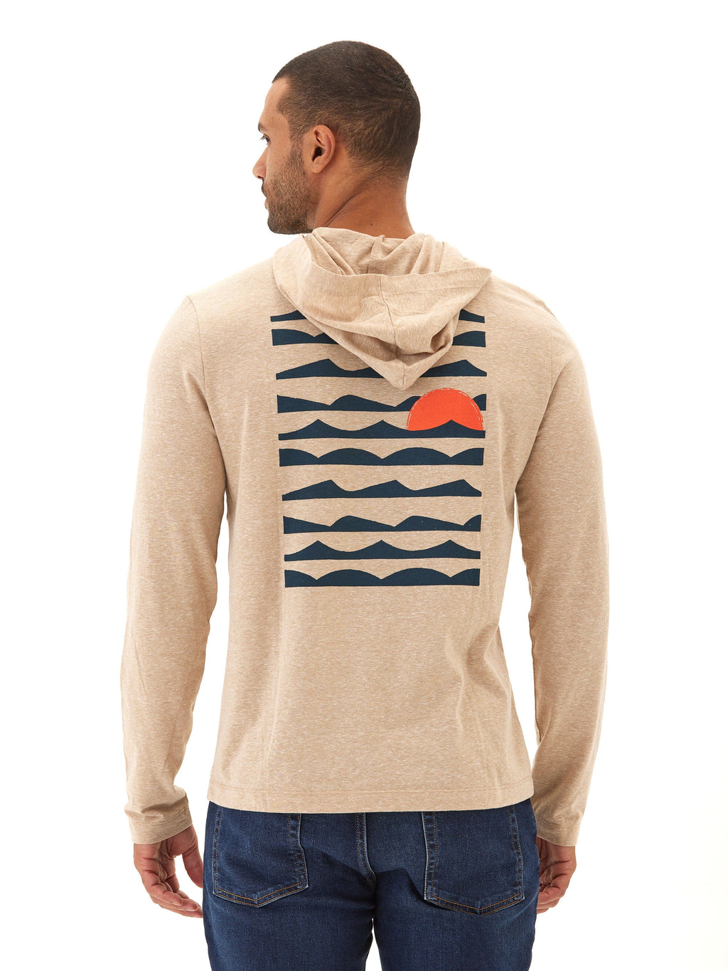 Eco-Triblend Long Sleeve Pullover Hoodie with Chest Embroidery
