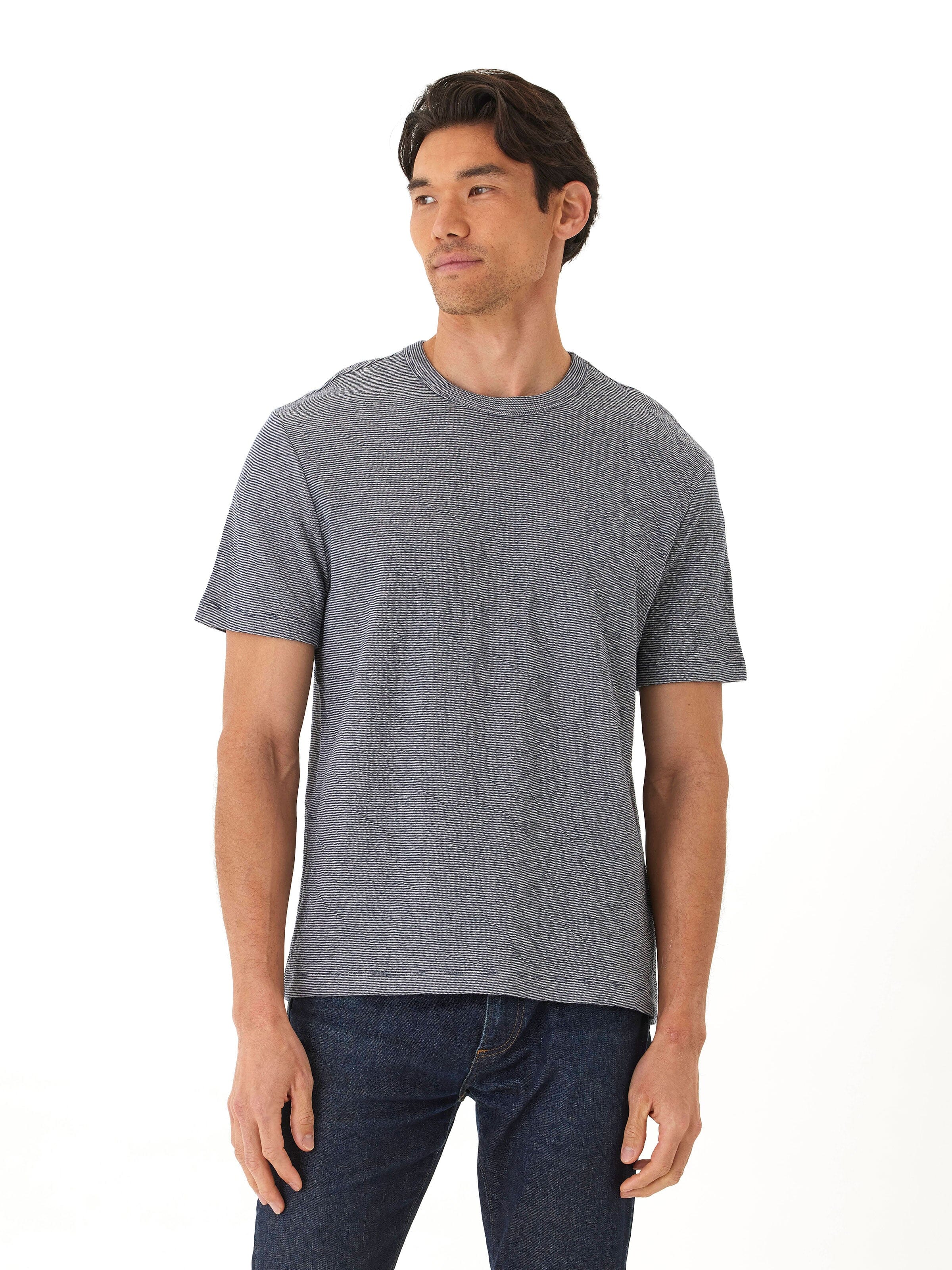 Shawn Double Face Knit Short Sleeve Crew Tee - Elevated Basic